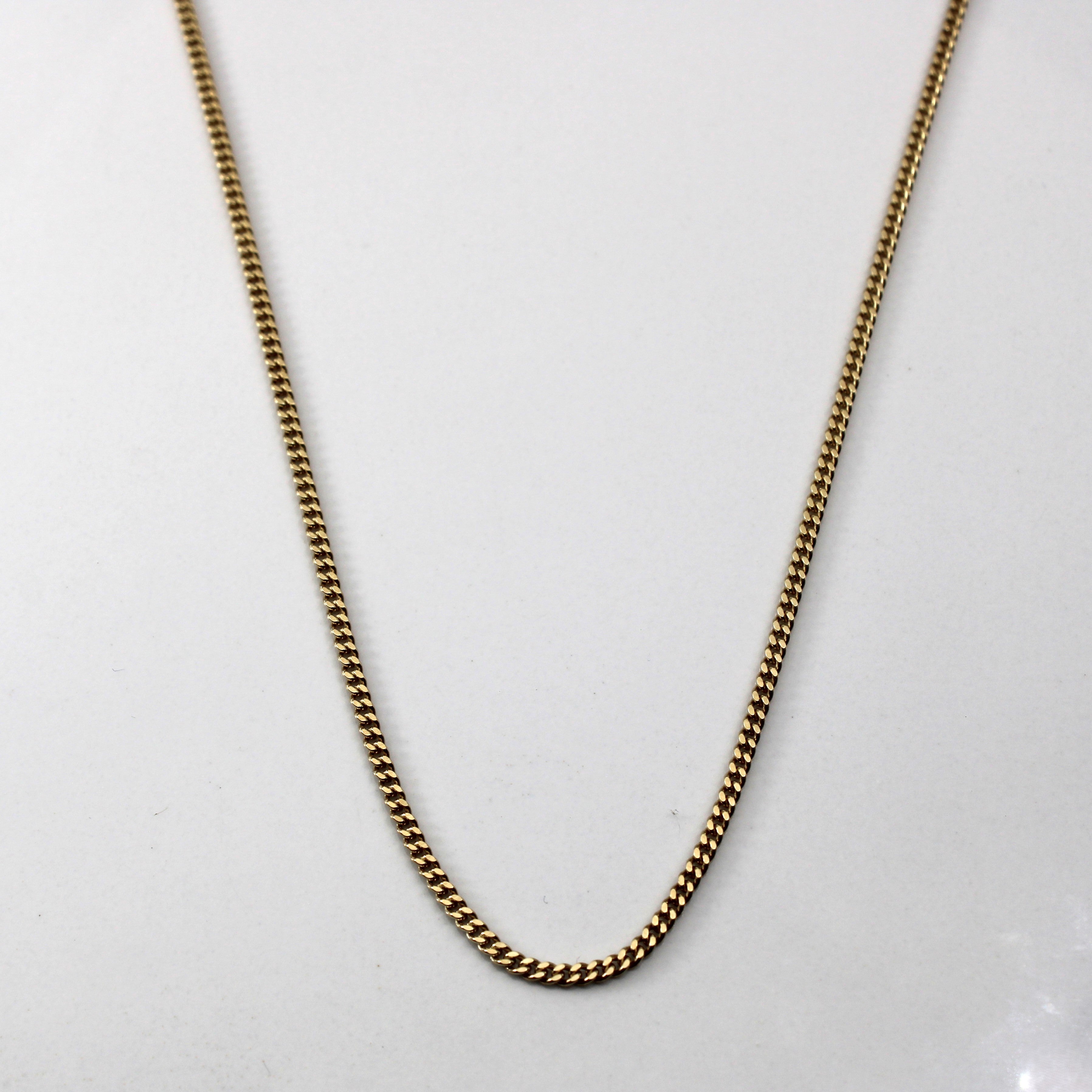 10k Yellow Gold Cable Link Chain | 18"|