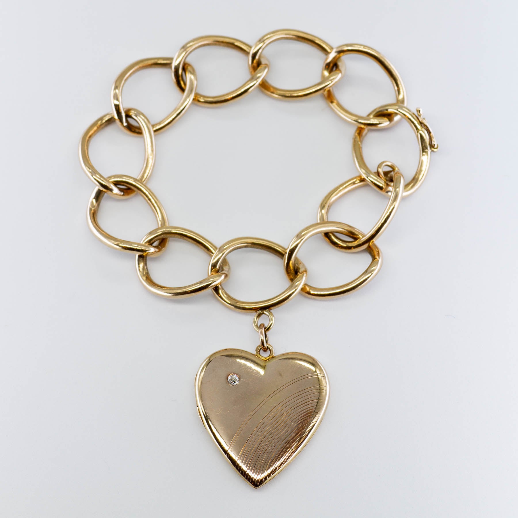 Heart Charm Diamond Bracelet | 0.04ct | 6"|