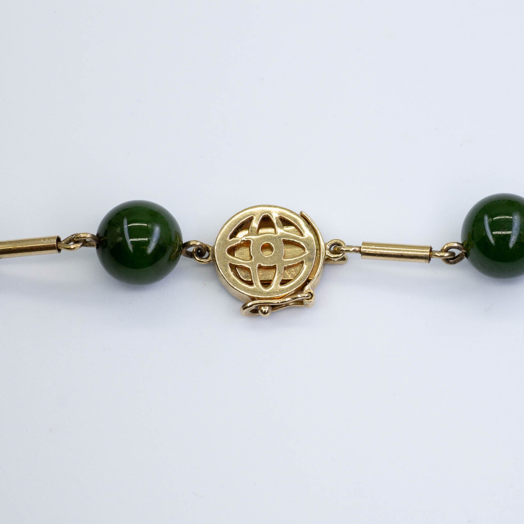 Nephrite Jade Gold Chain | 180ctw | 25"|