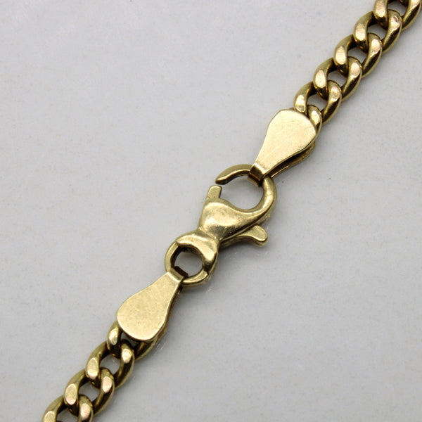 14k Yellow Gold Curb Link Bracelet | 7.5