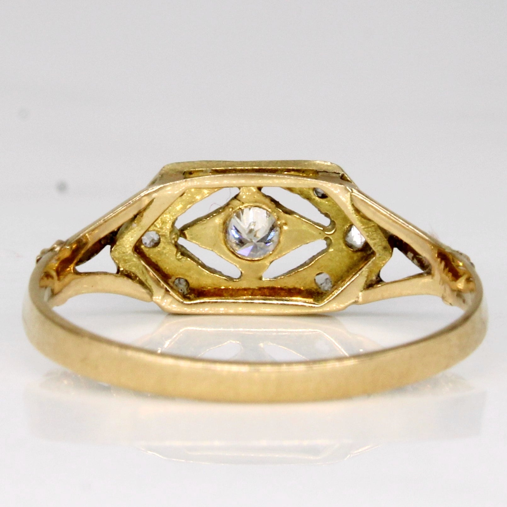 Bague Art Déco en diamants | 0,12 ct | Taille 6 |