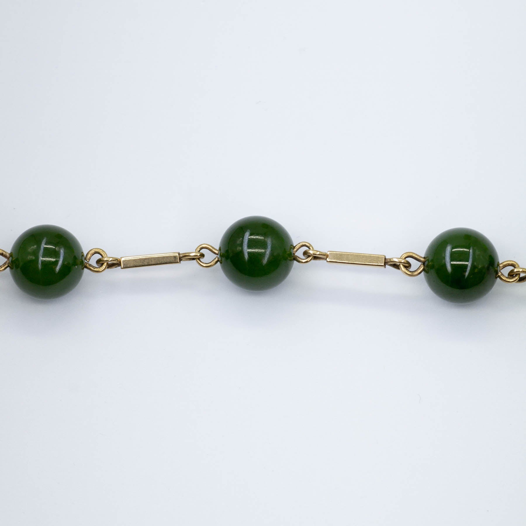 Nephrite Jade Chain Bracelet | 52.50ctw | 7"|