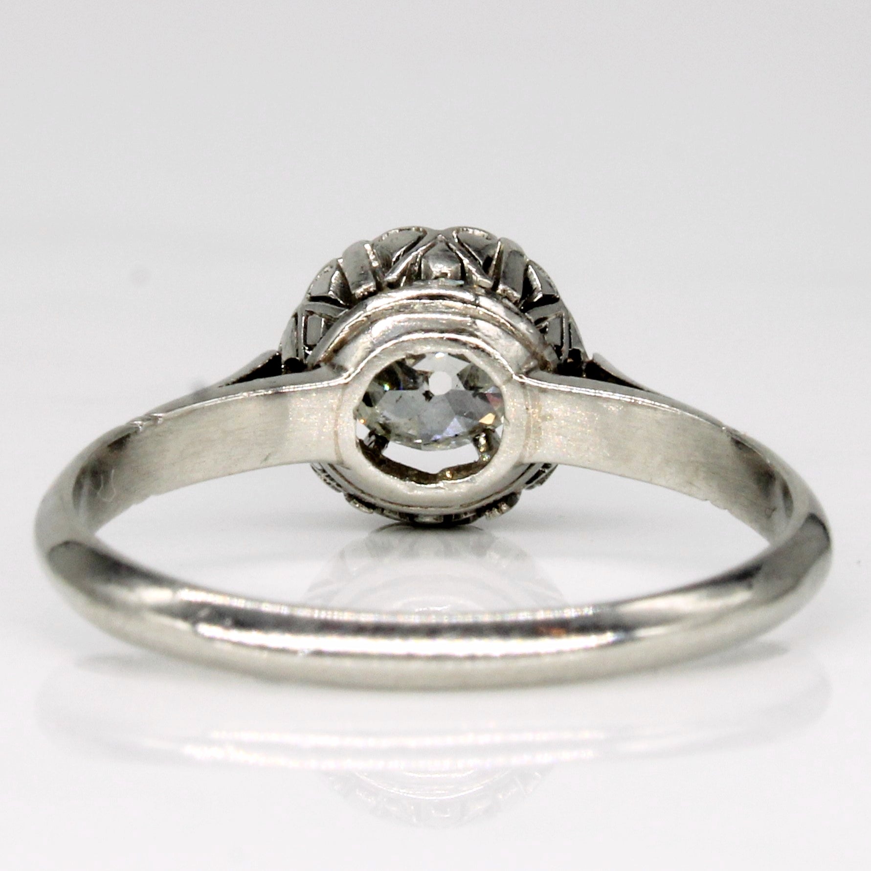 Bague de fiançailles Art Déco sertie de diamants illusion | 0,63 ct | Taille 7,75 |