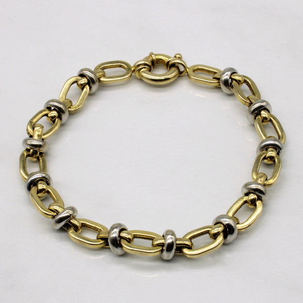 14k Two Tone Gold Bracelet | 8
