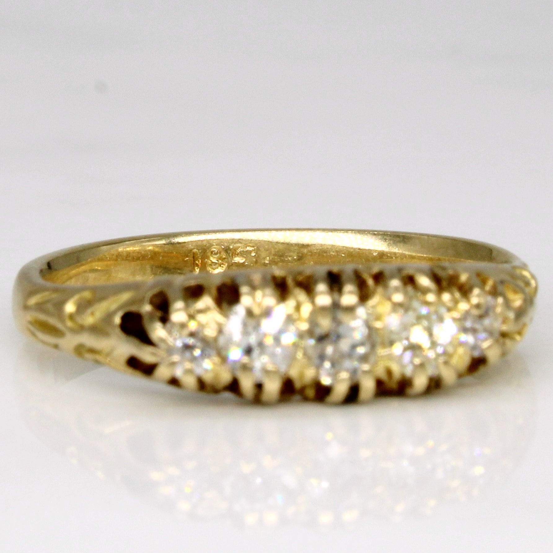 Victorian Era Old European Five Stone Diamond Ring | 0.36ctw | SZ 6.5 |