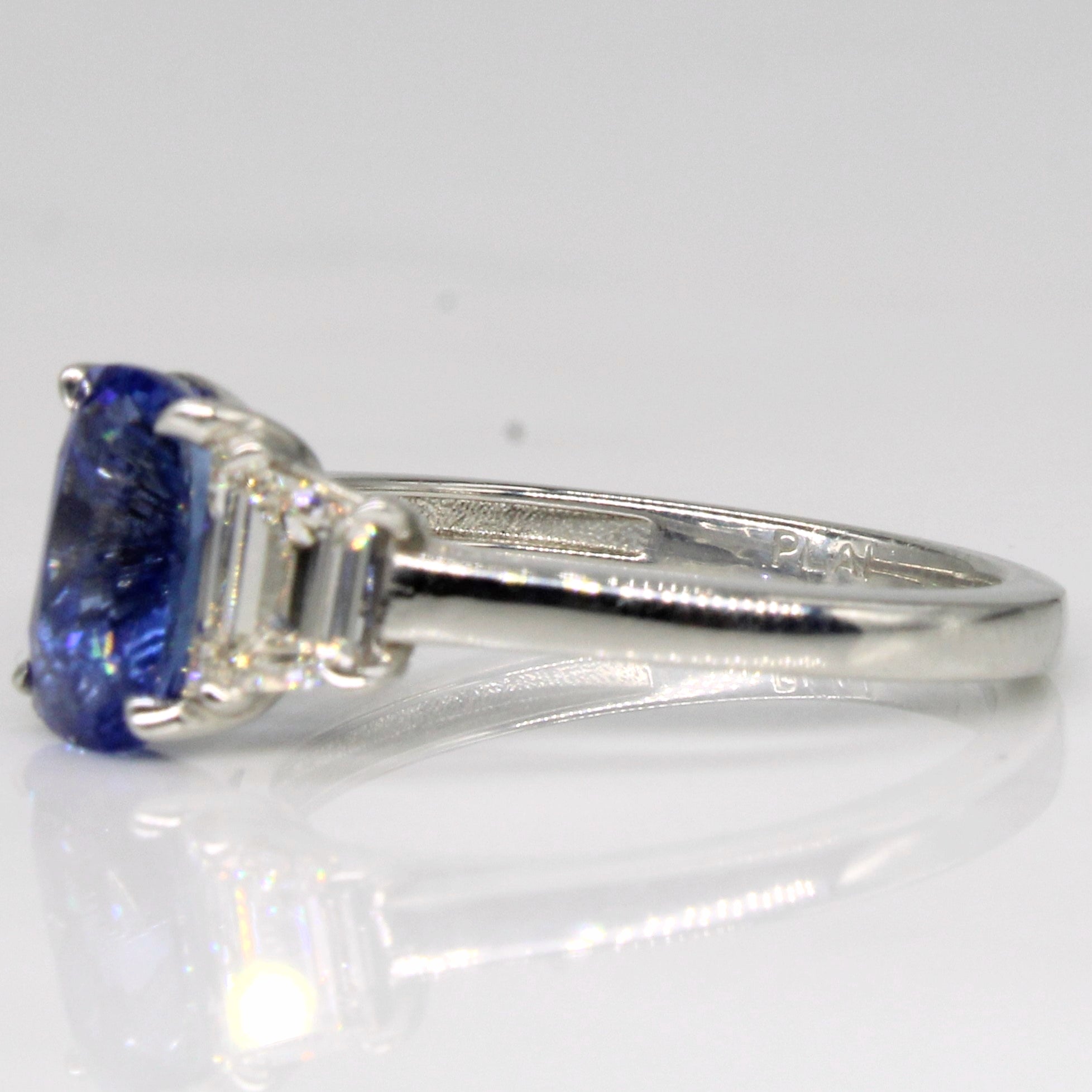 Art Deco Style Sapphire & Diamond Ring | 2.06ct, 0.70ctw | SZ 6 |