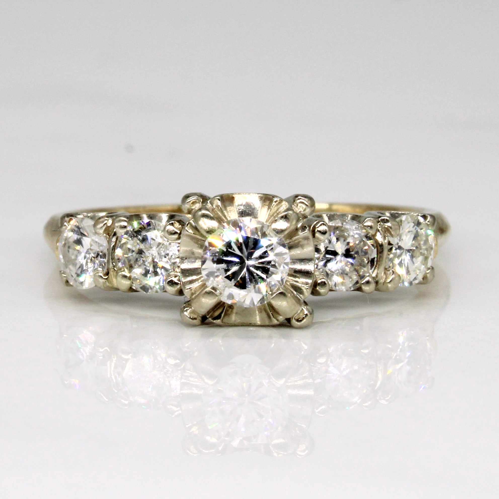Illusion Set Diamond Ring | 0.94ctw | SZ 8.5 |