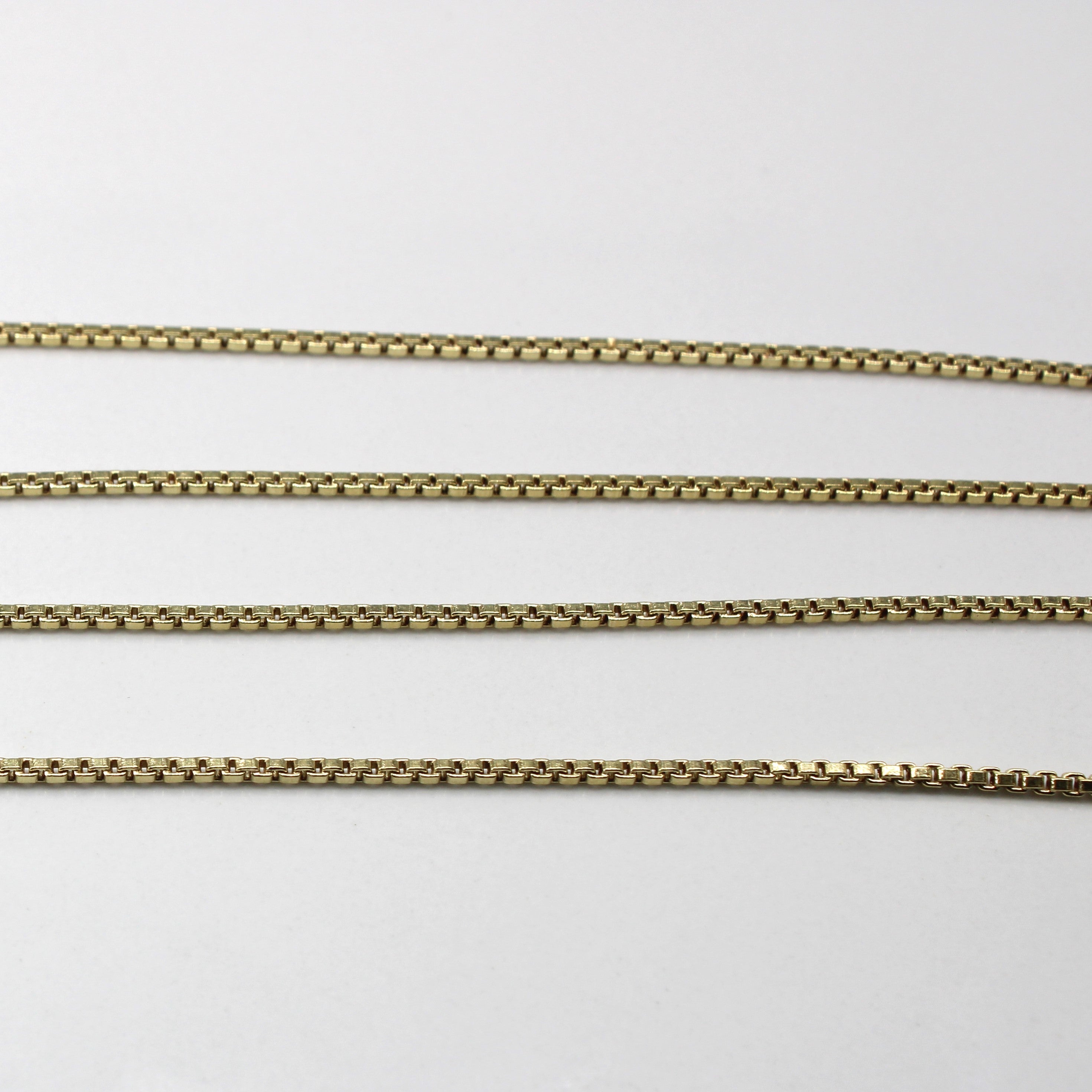 Yellow Gold Box Link Chain | 24"|