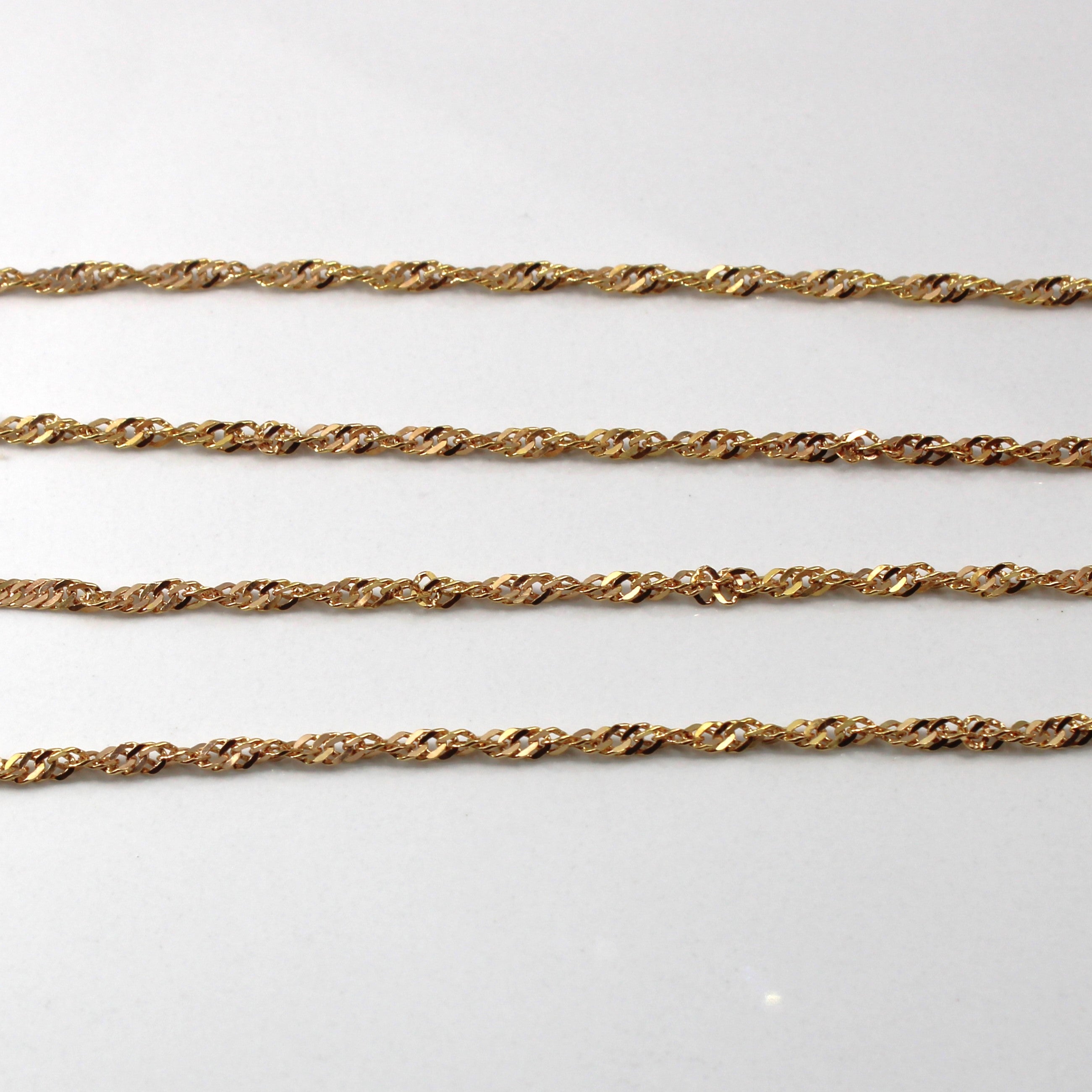 19k Yellow Gold Singapore Chain | 27"|