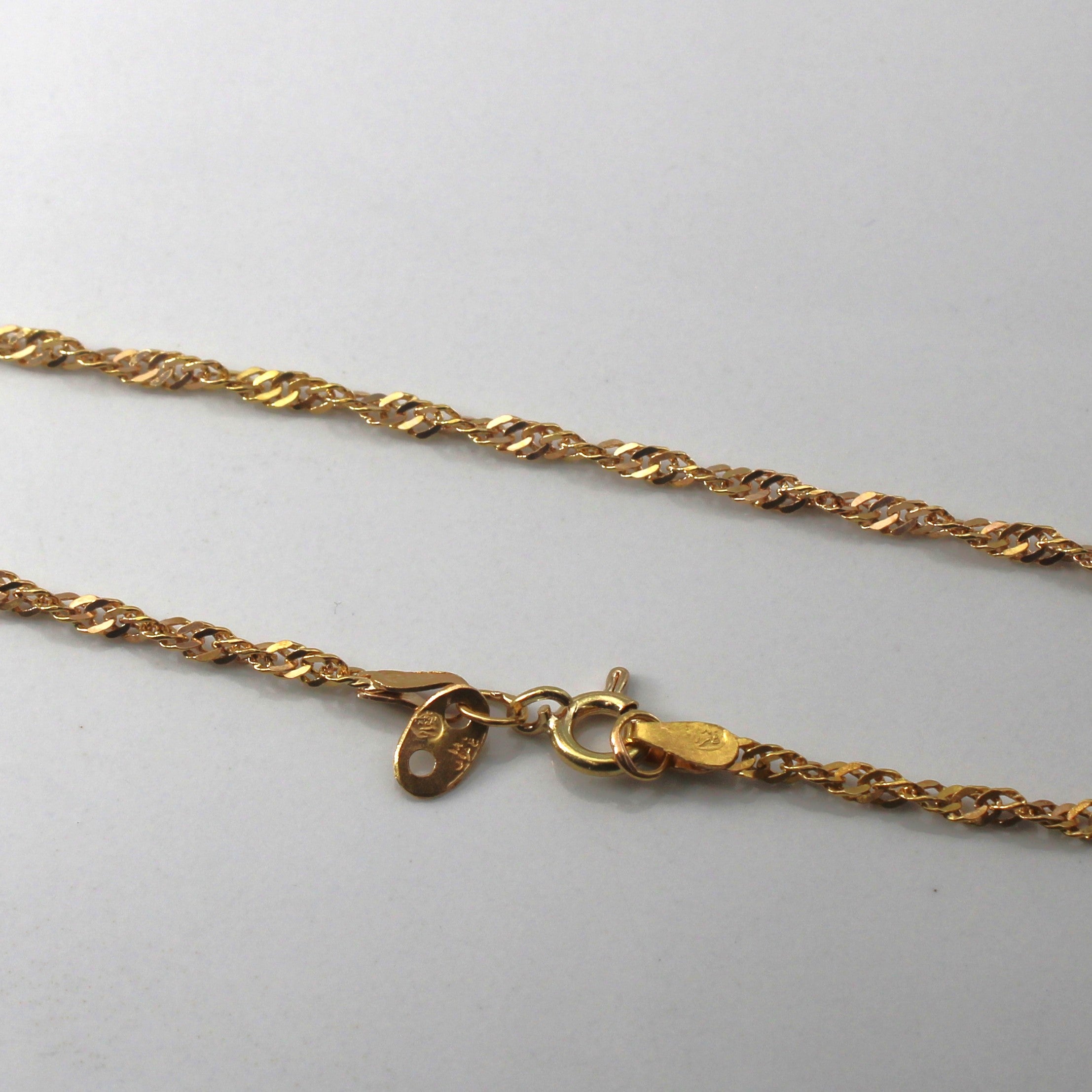 19k Yellow Gold Singapore Chain | 27"|