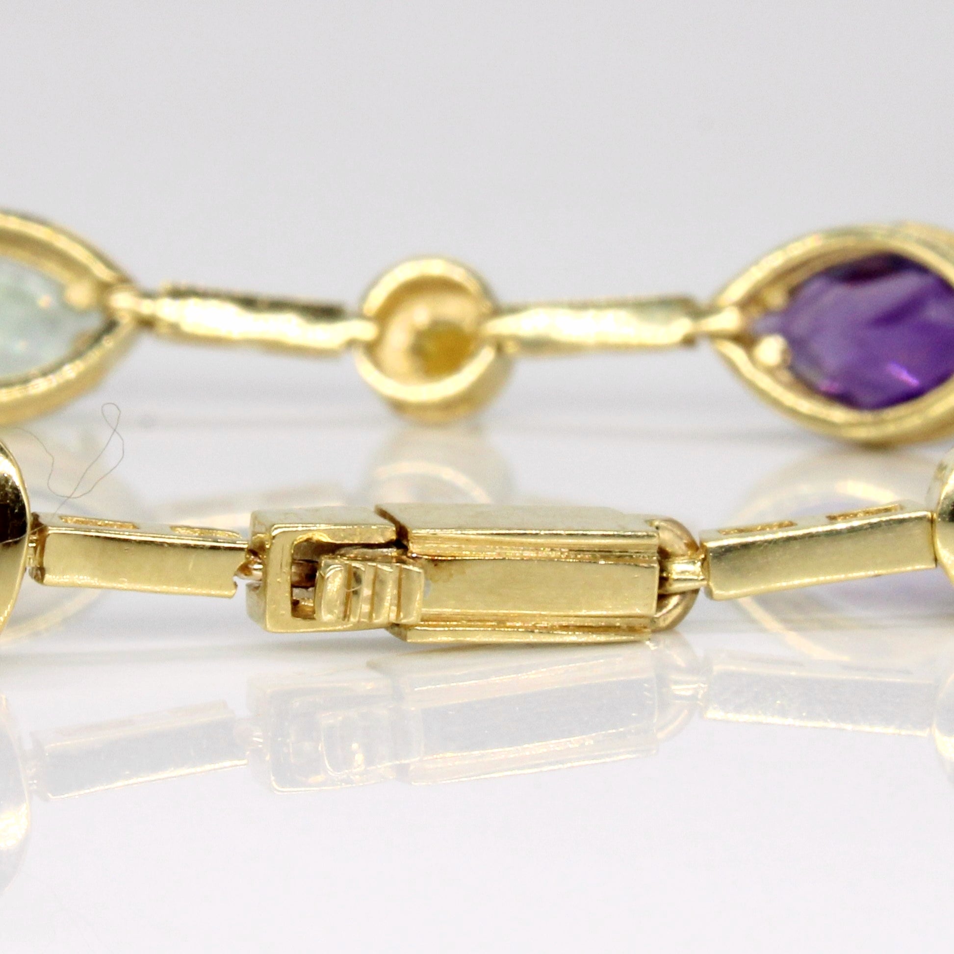 18k Yellow Gold Multi Gem Bracelet | 7.32ctw | 6.5"