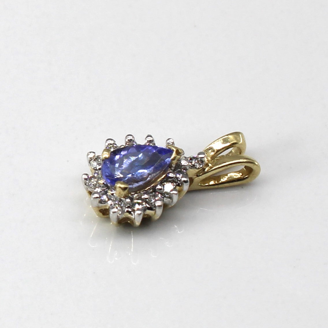 Tanzanite & Diamond Drop Pendant | 0.40ct | 0.13ctw |