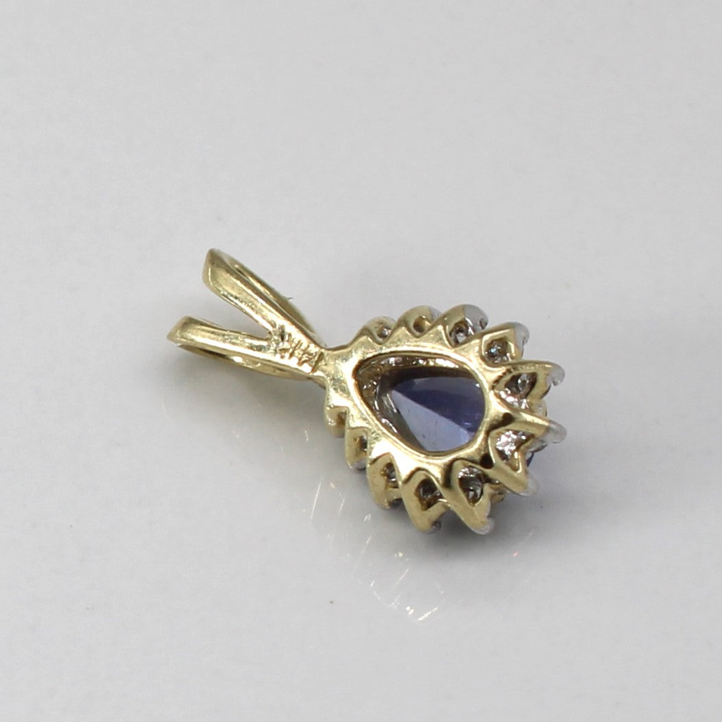 Tanzanite & Diamond Drop Pendant | 0.40ct | 0.13ctw |