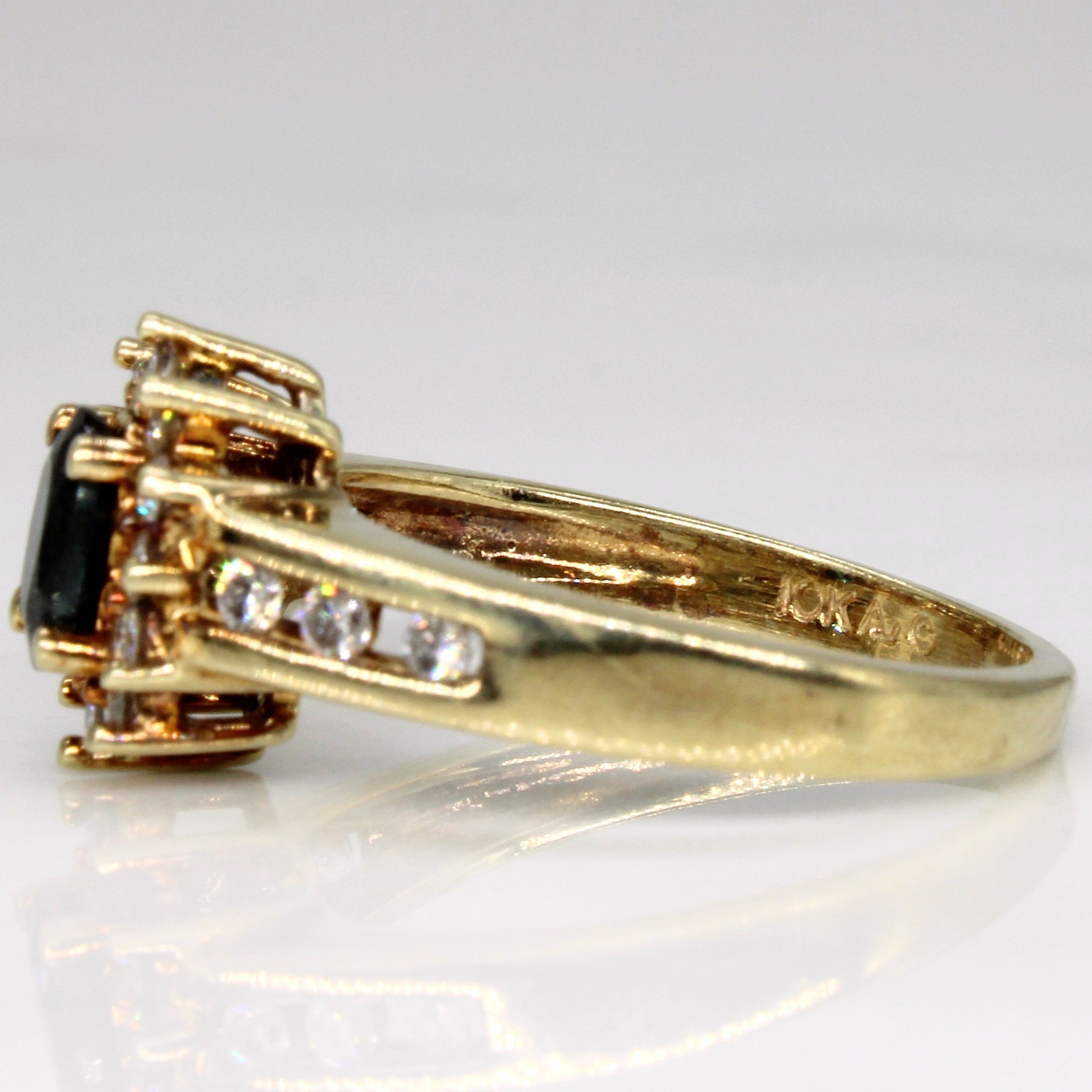 Sapphire & Diamond Cocktail 10k Ring | 0.50ct, 0.25ctw | SZ 5.75 |