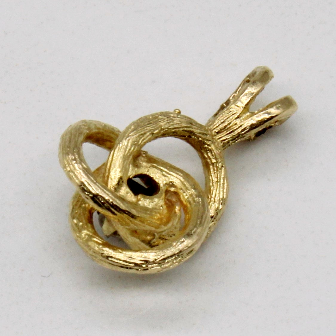 14k Yellow Gold Knot Diamond Pendant | 0.03ct