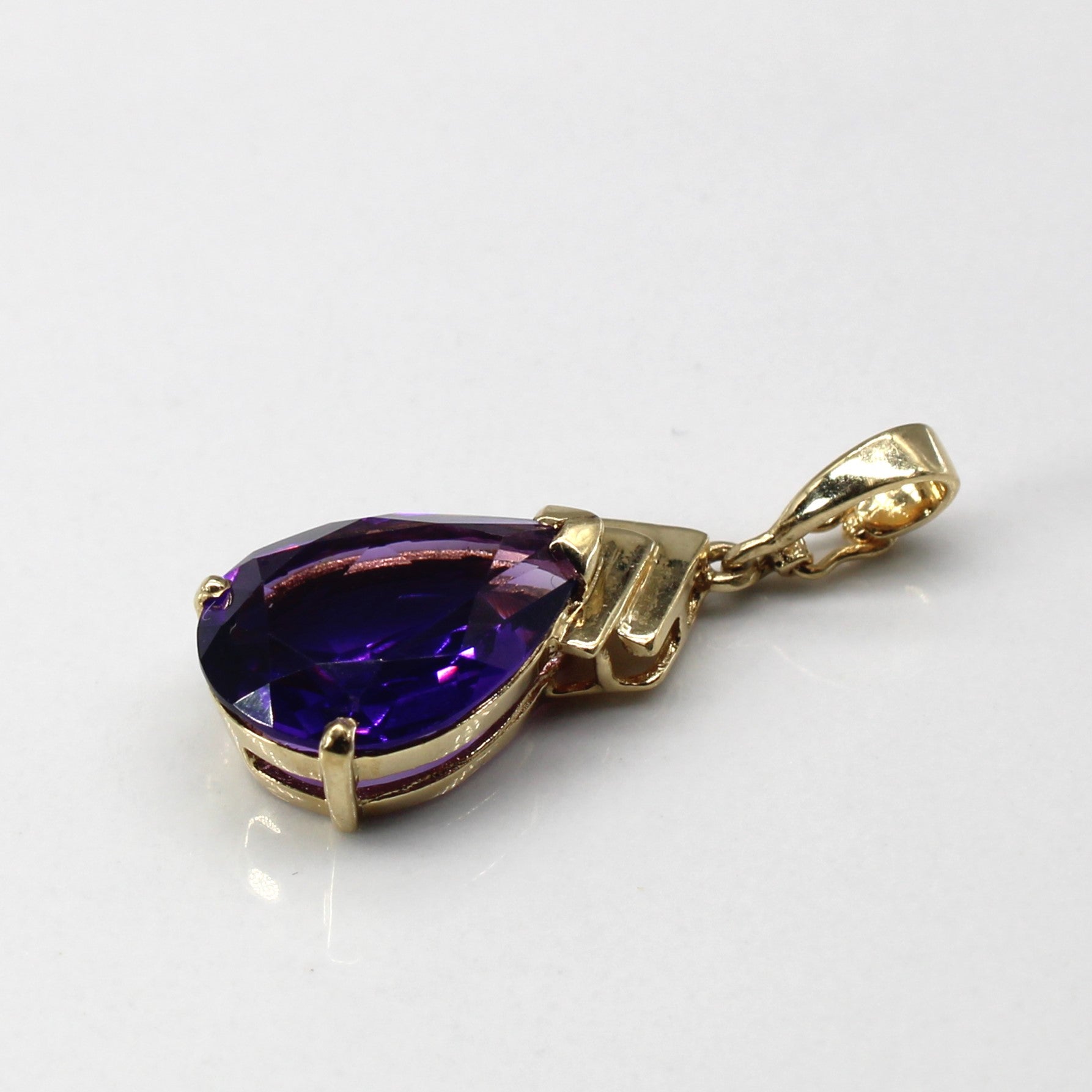 Pear Amethyst Drop Pendant | 5.00ct |