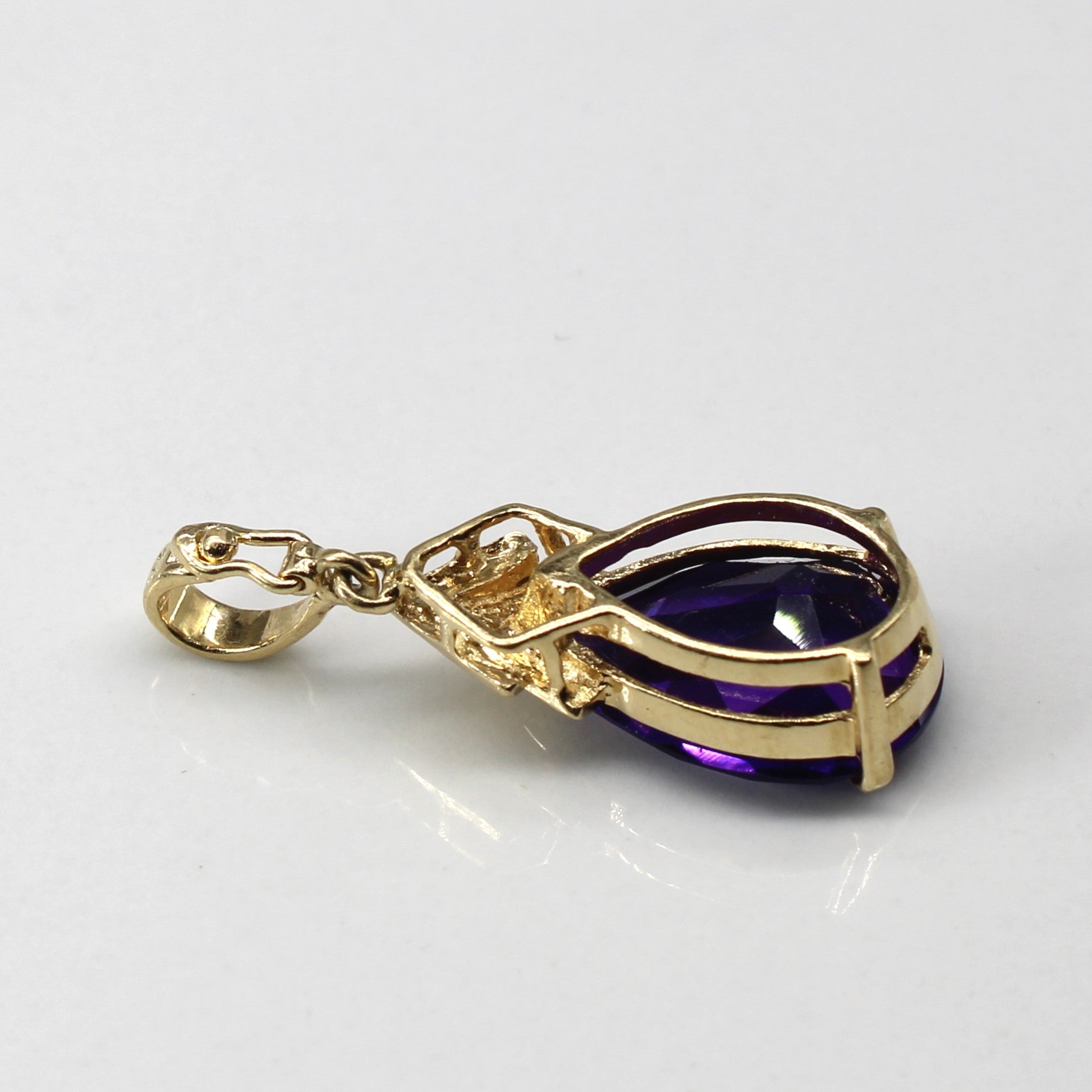 Pear Amethyst Drop Pendant | 5.00ct |
