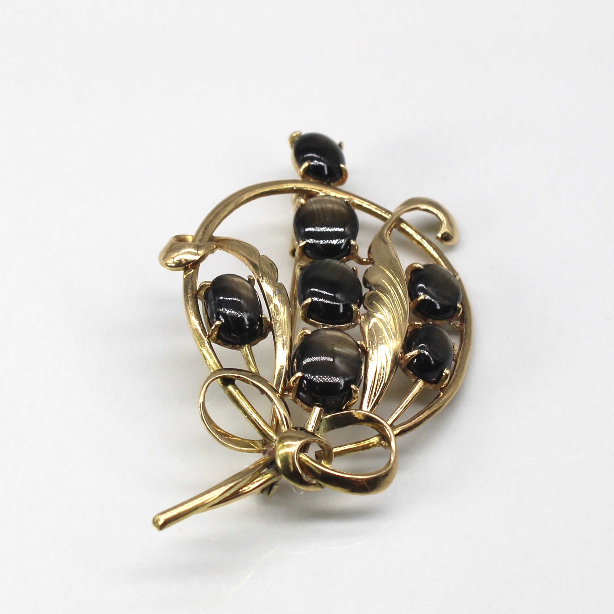 Black Star Sapphire Brooch | 6.00ctw |