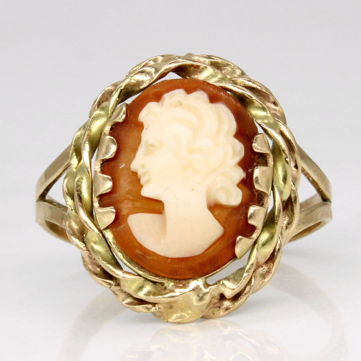 Bague Ancienne Coquillage - Taille 52 En Alliage Argenté - Bijou Vintage Et Unique
