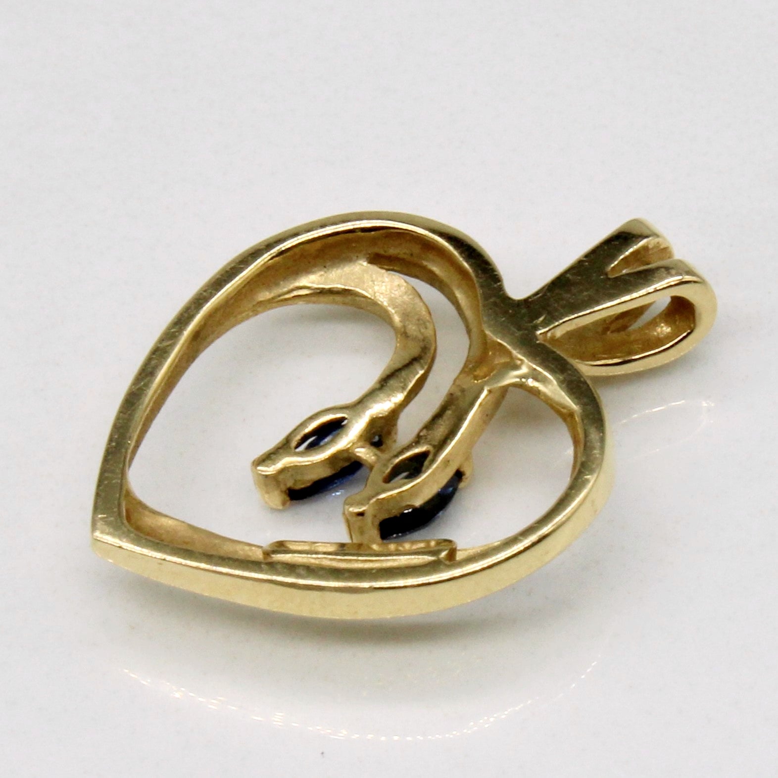 Sapphire Heart 14k Pendant | 0.15ctw |