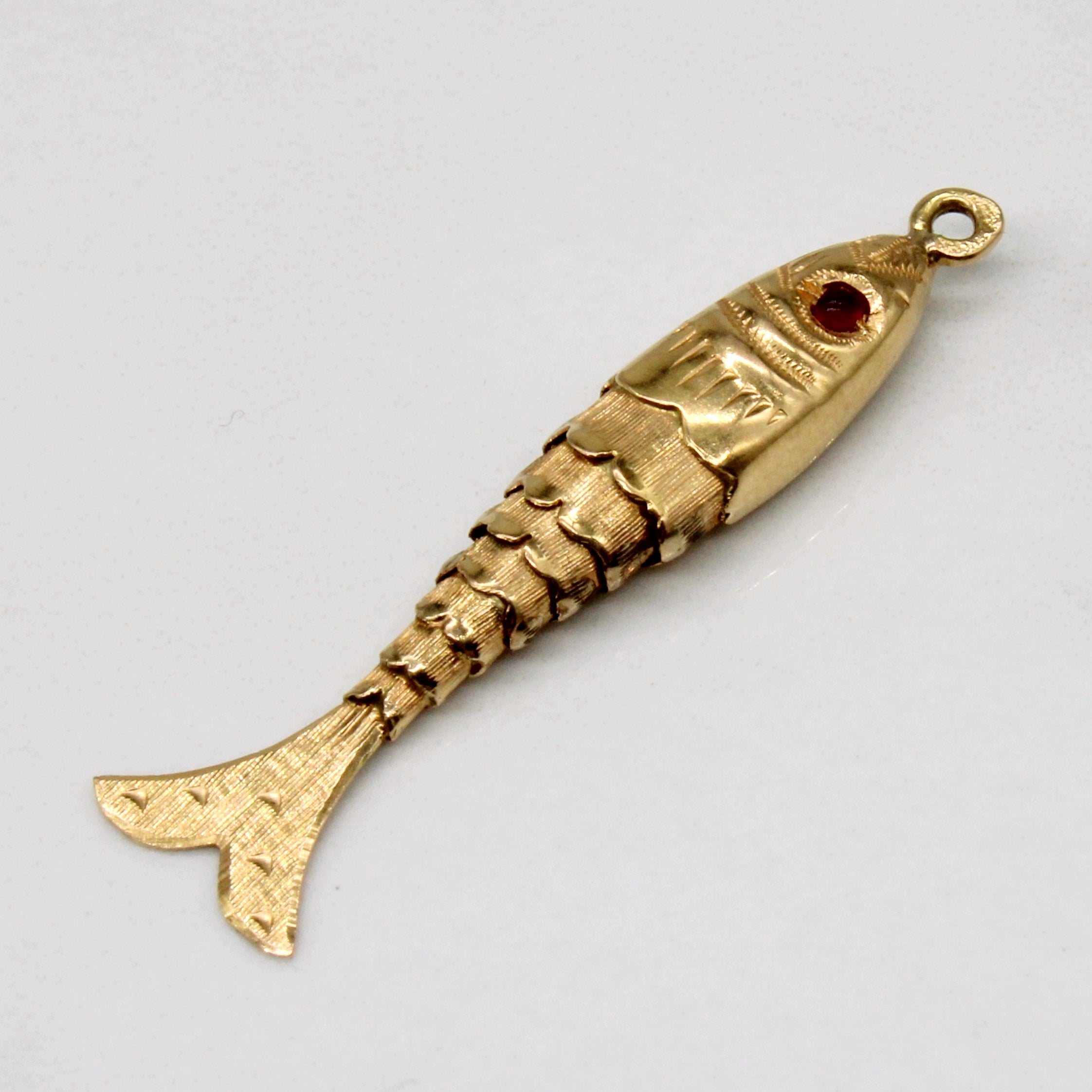 Pendentif œil de poisson en verre et or 19 carats portugais | 0,05 ct |