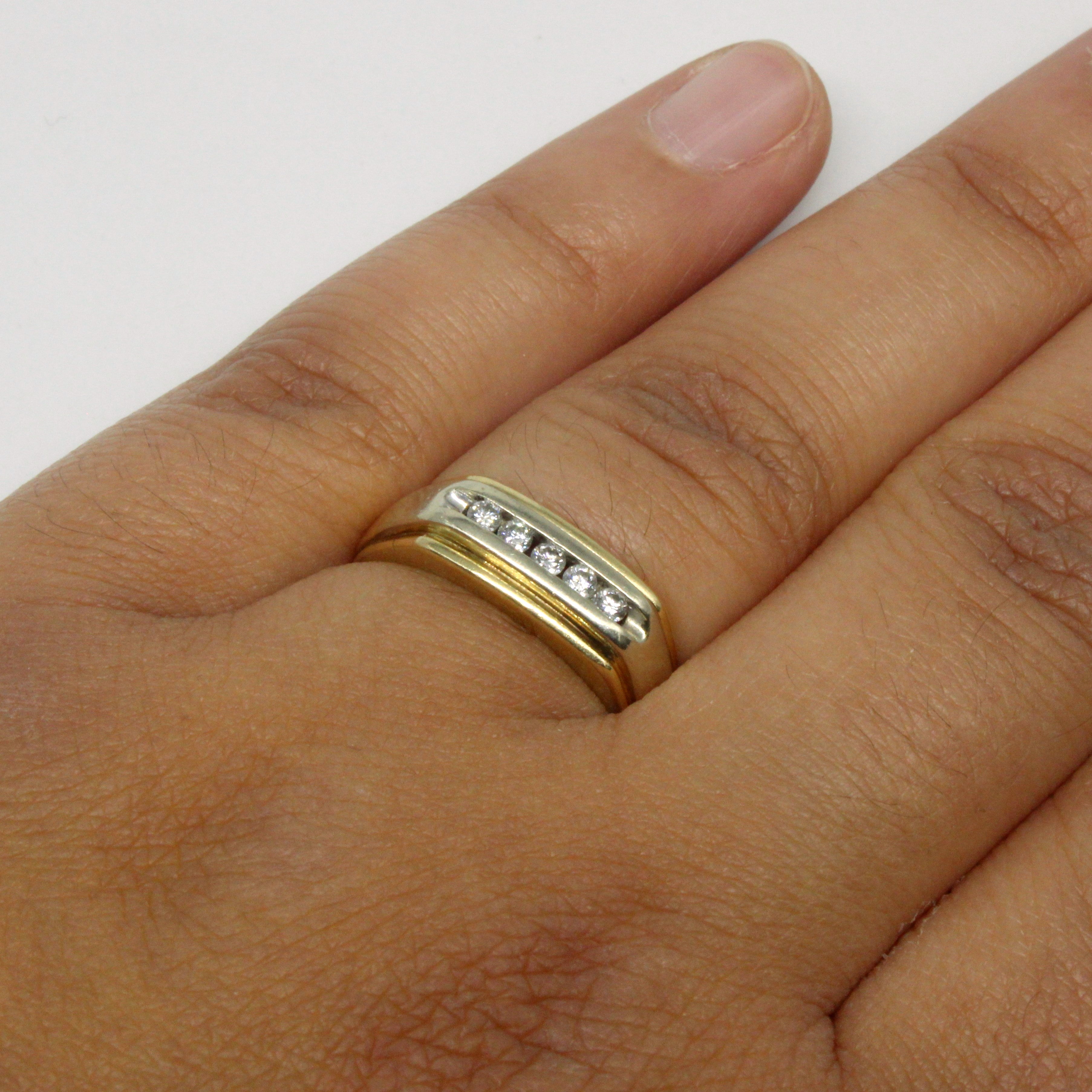 Channel Set Diamond Band | 0.15ctw | SZ 7.5 |