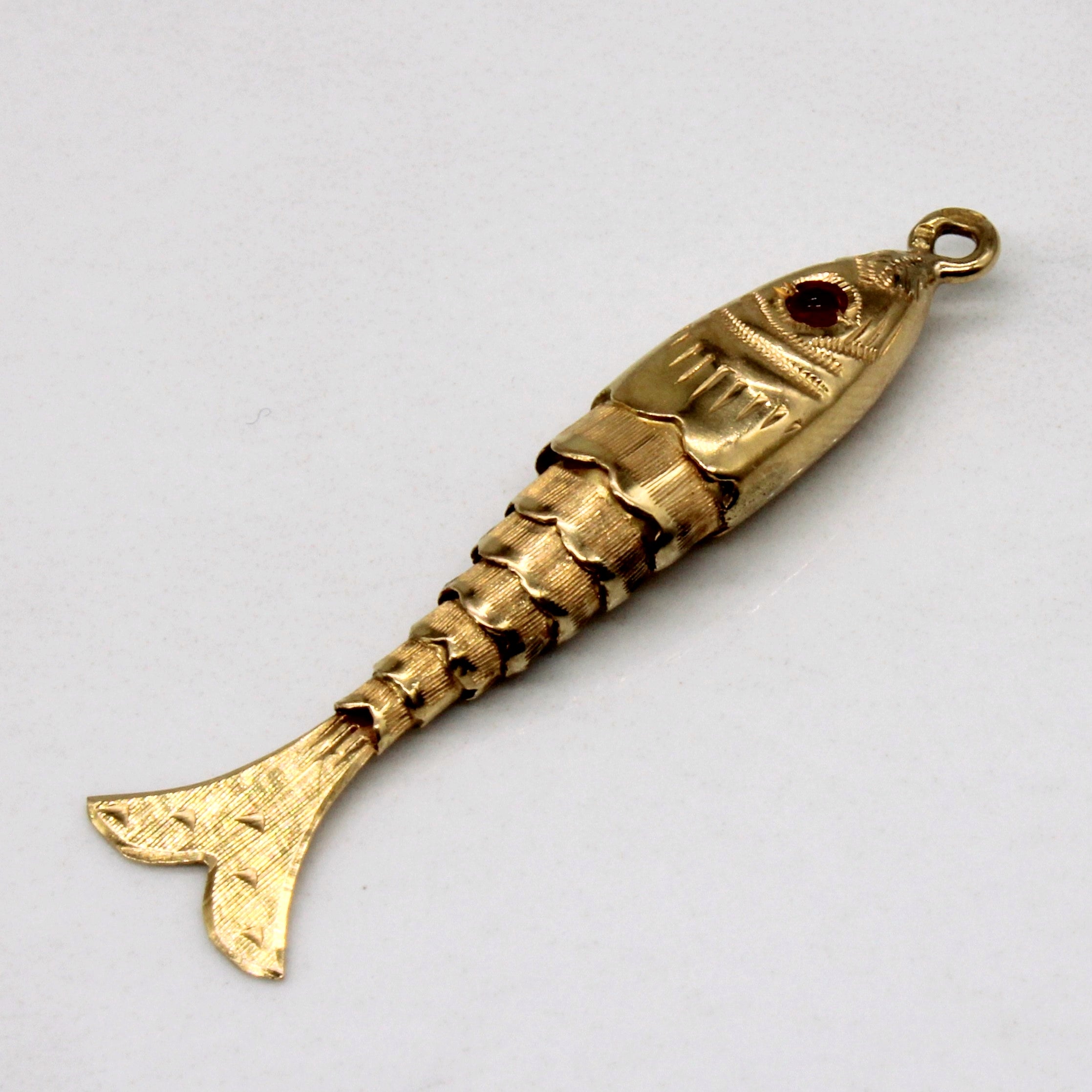 Pendentif œil de poisson en verre et or 19 carats portugais | 0,05 ct |
