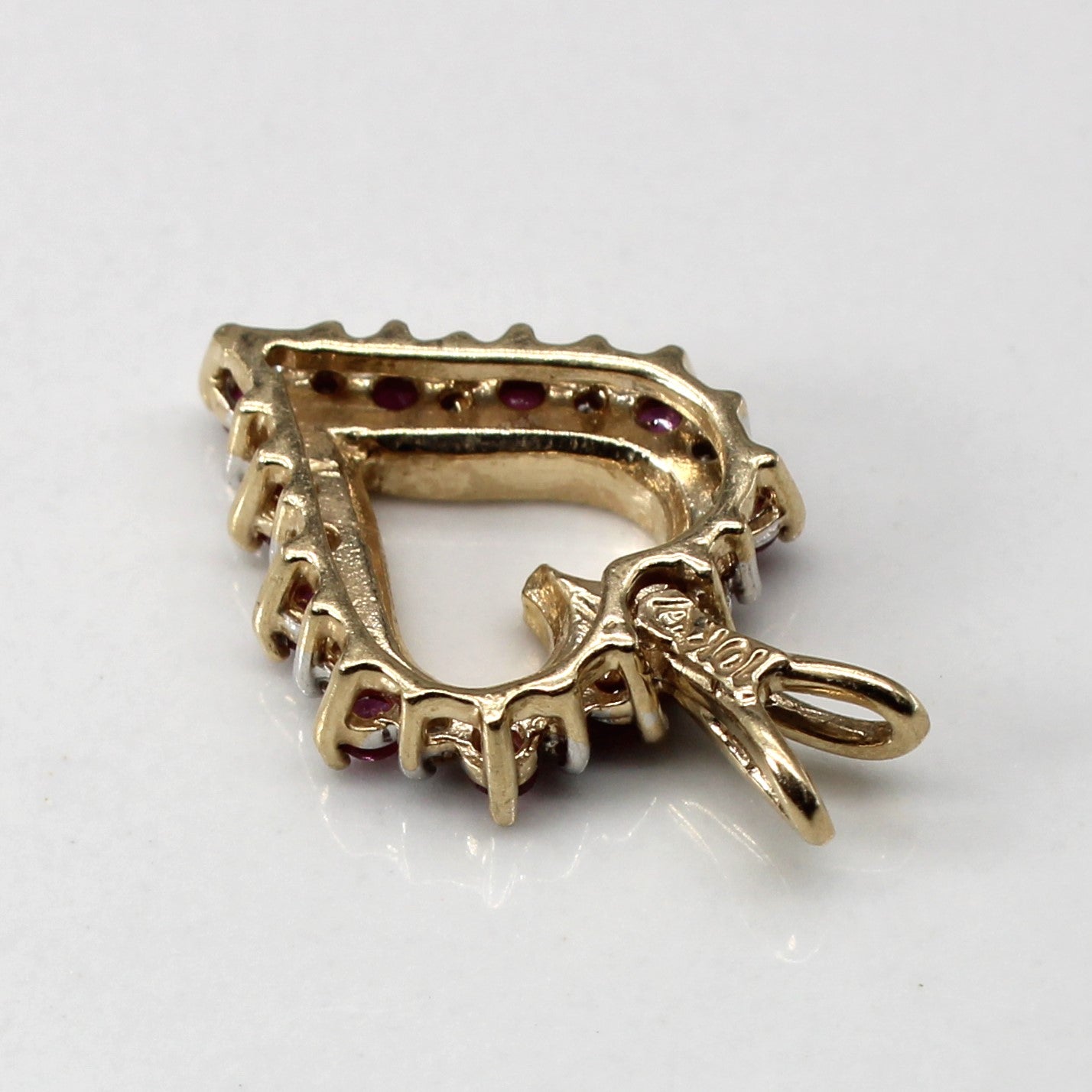 Ruby & Diamond Heart Pendant | 0.30ctw | 0.06ctw |