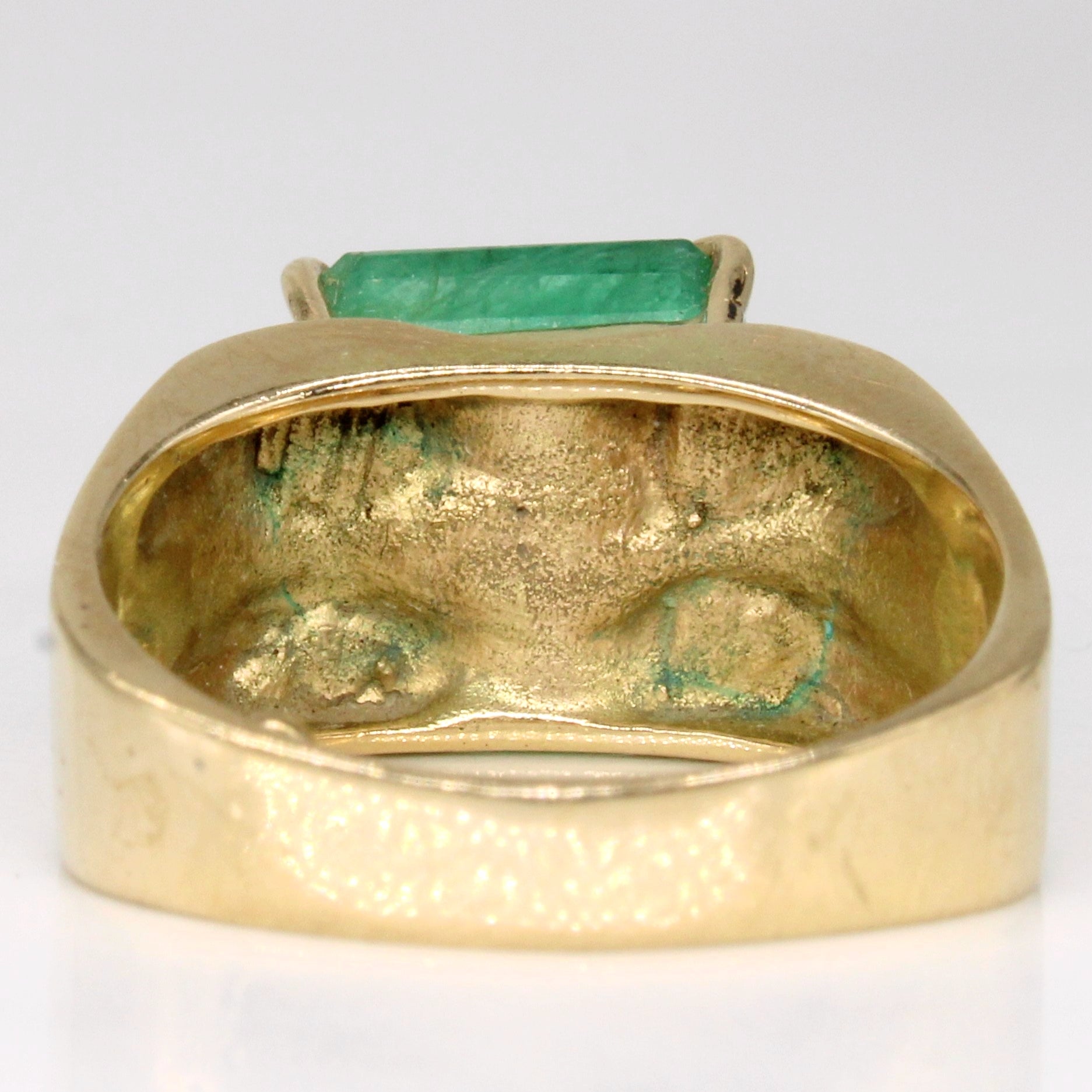Emerald Solitaire 14k Ring | SZ 5 |