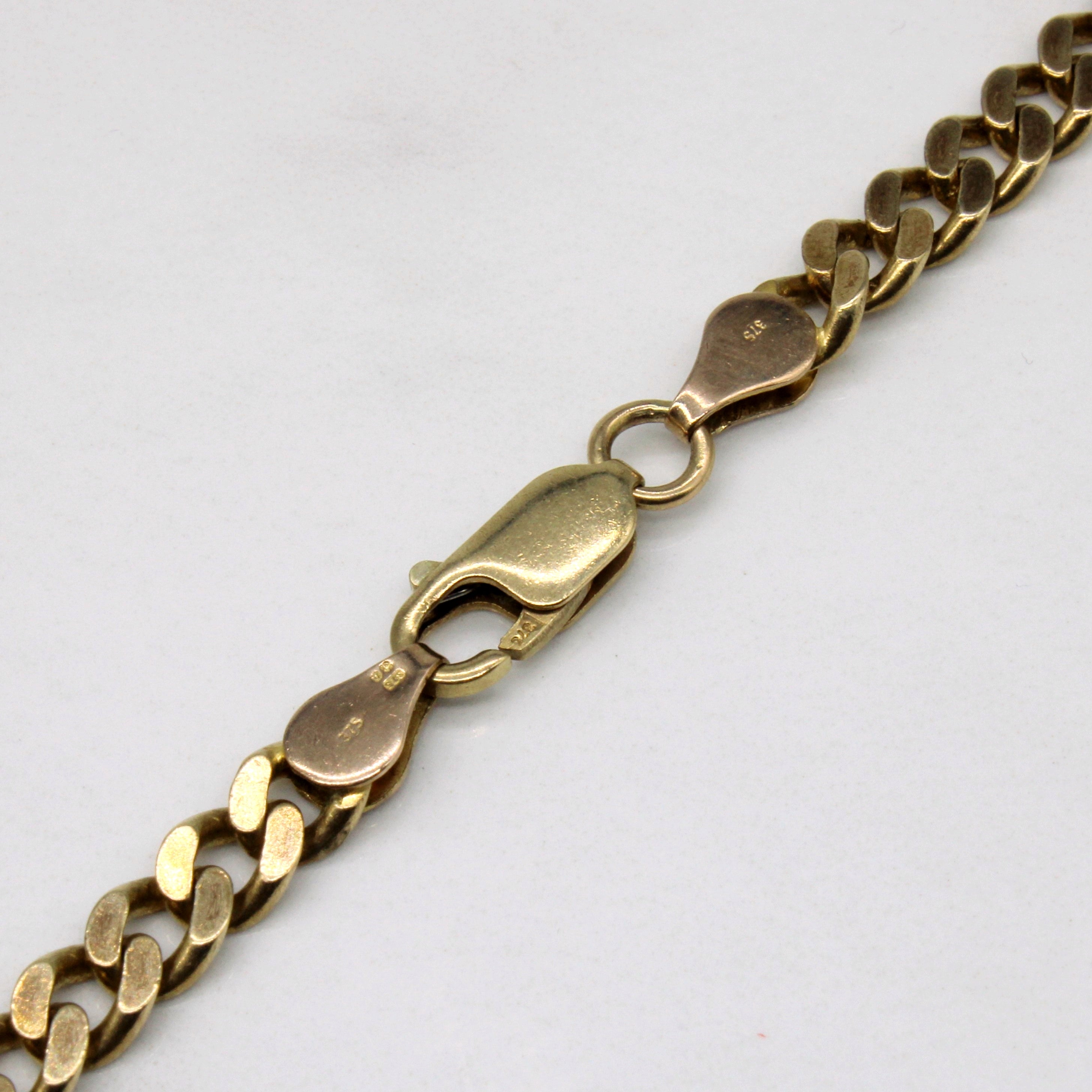 9k Yellow Gold Curb Link Chain | 24" |
