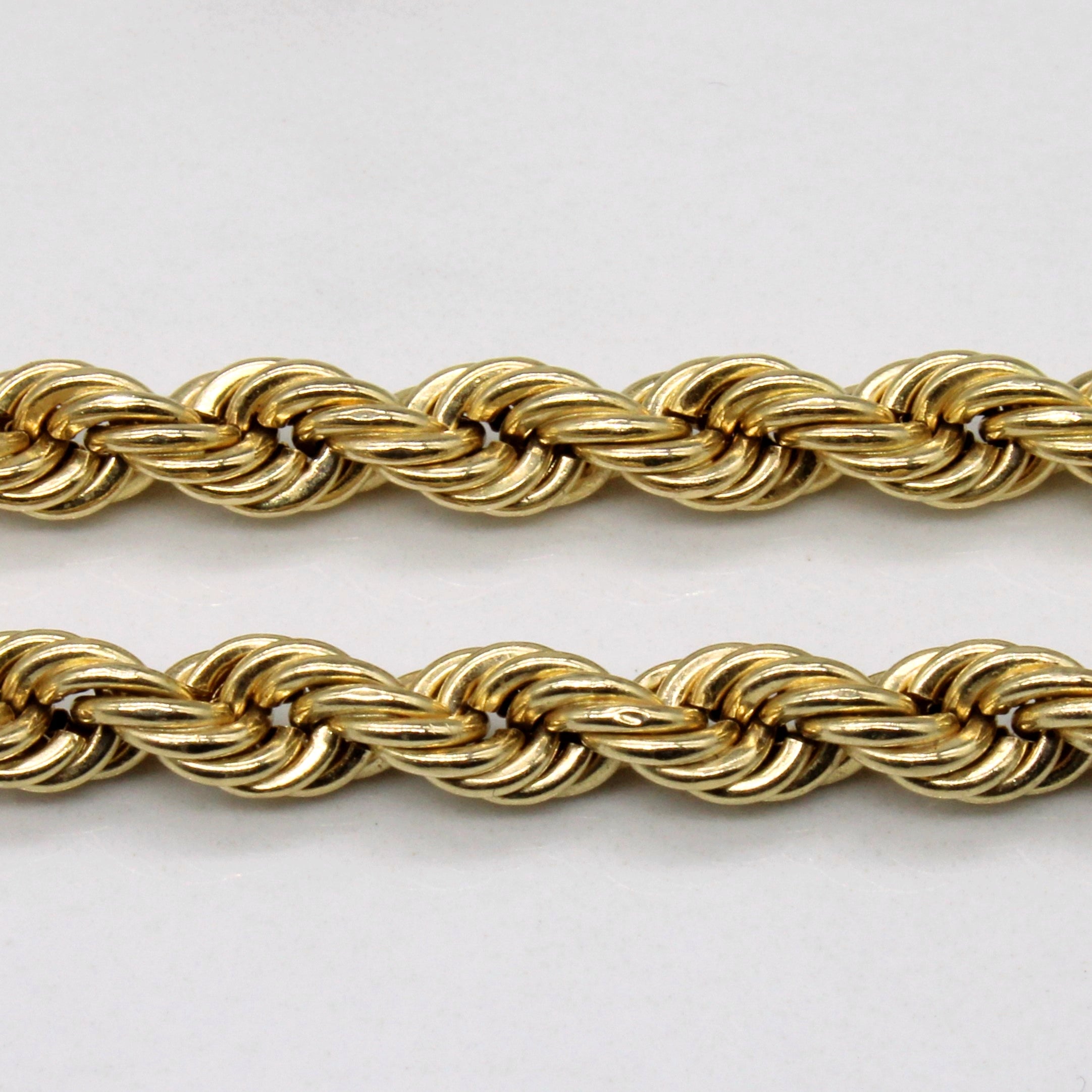 Chaîne corde en or jaune 10 carats | 28 pouces |