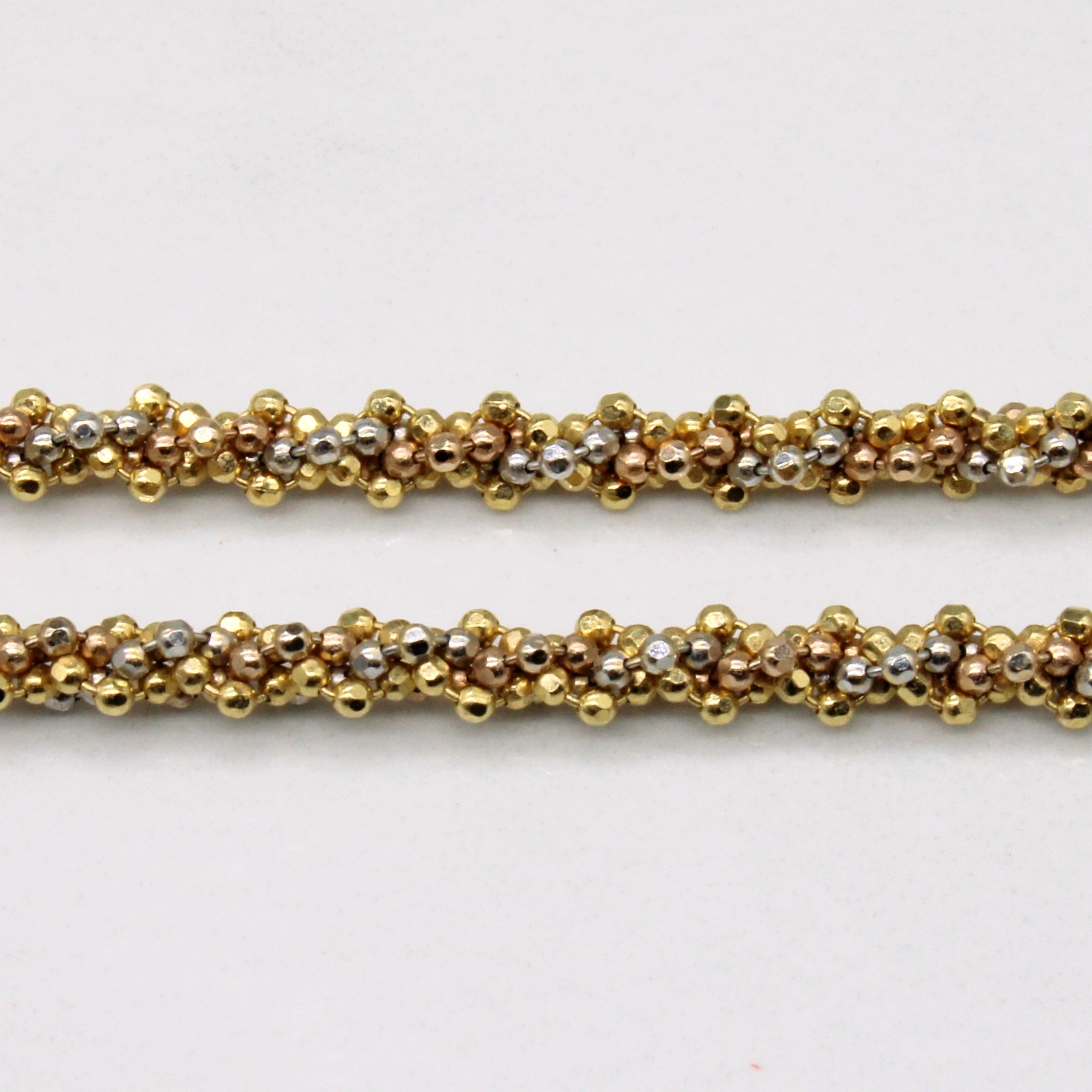 18k Tri Tone Gold Bead Chain | 20" |