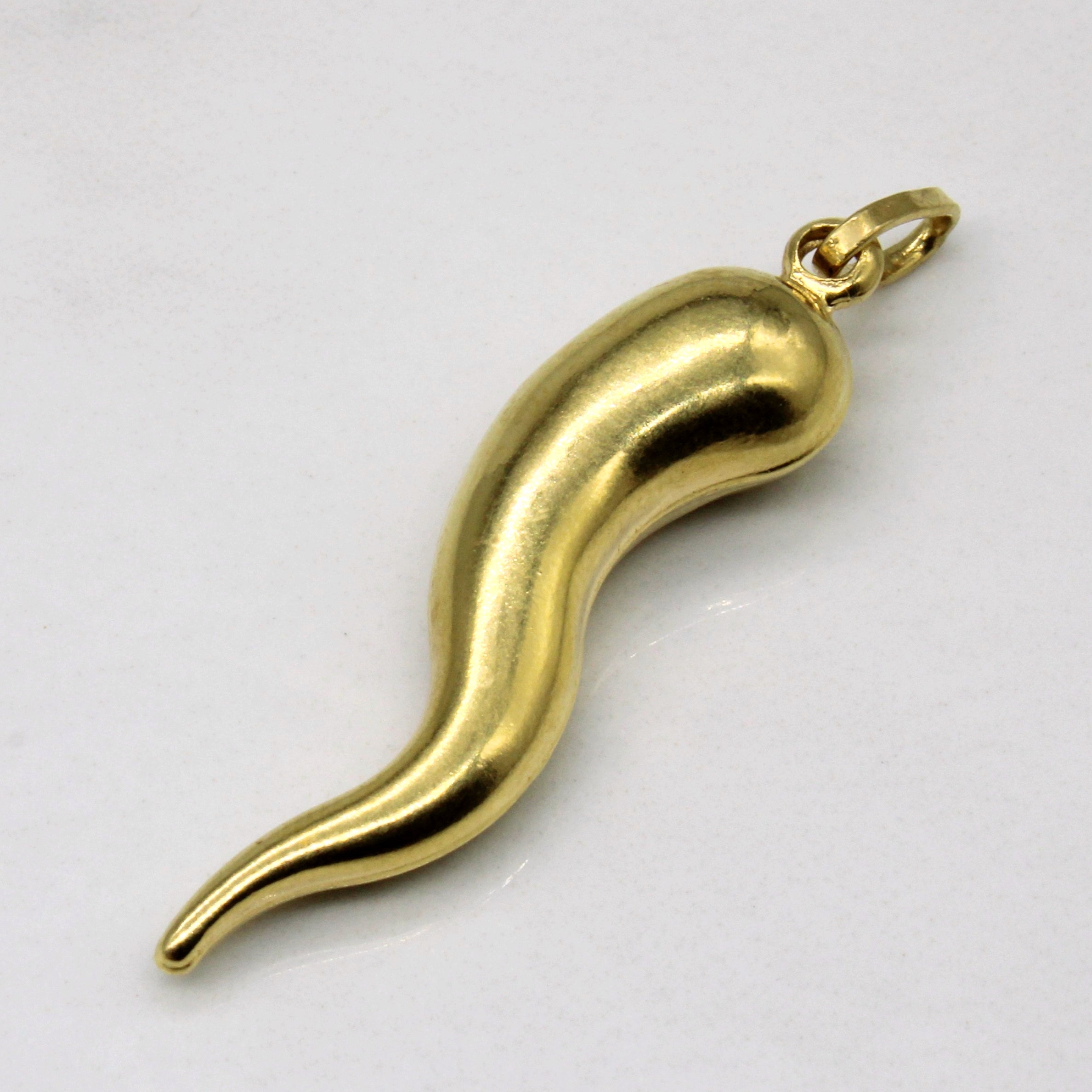 Pendentif Corno en or jaune 18 carats
