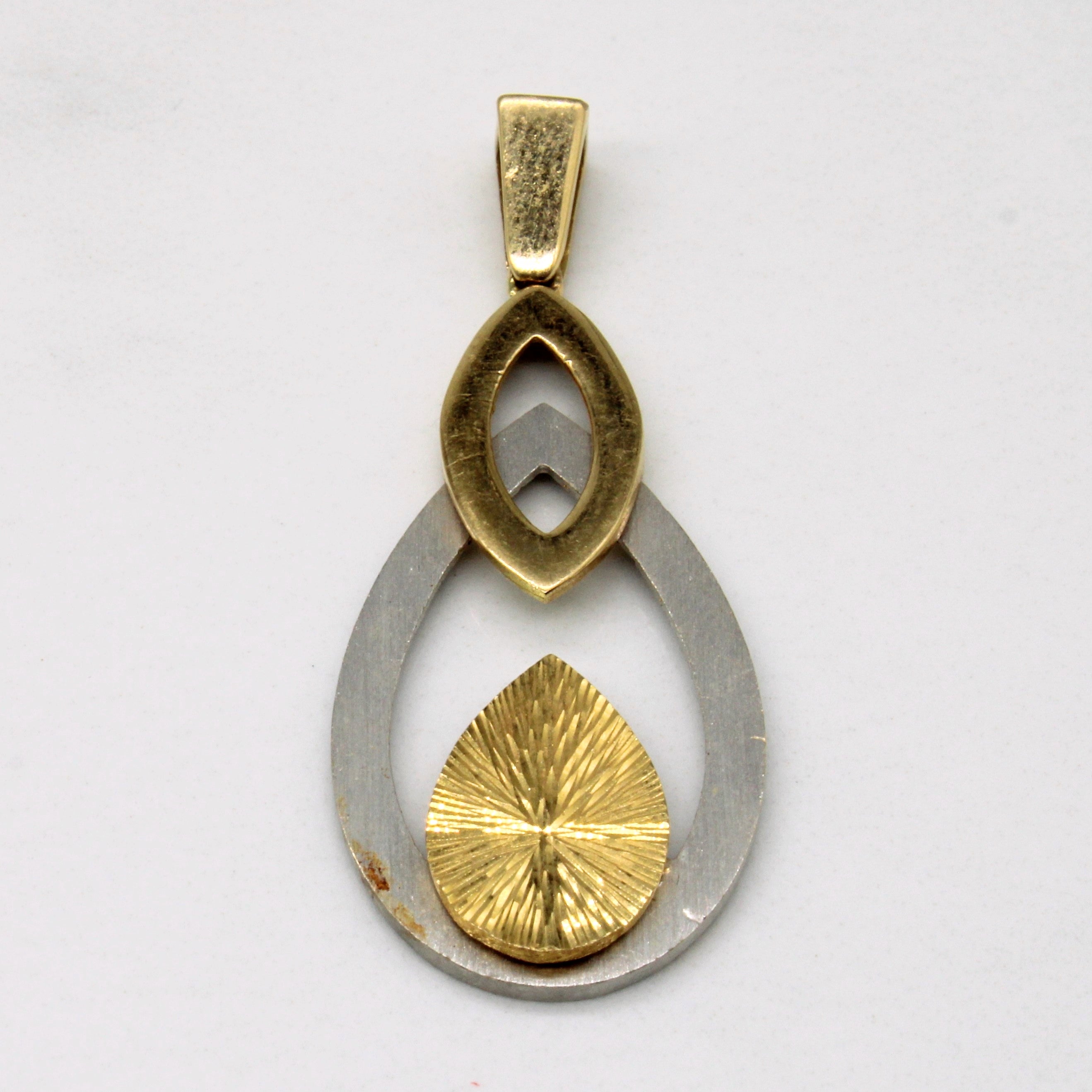 18k Two Tone Gold Pendant