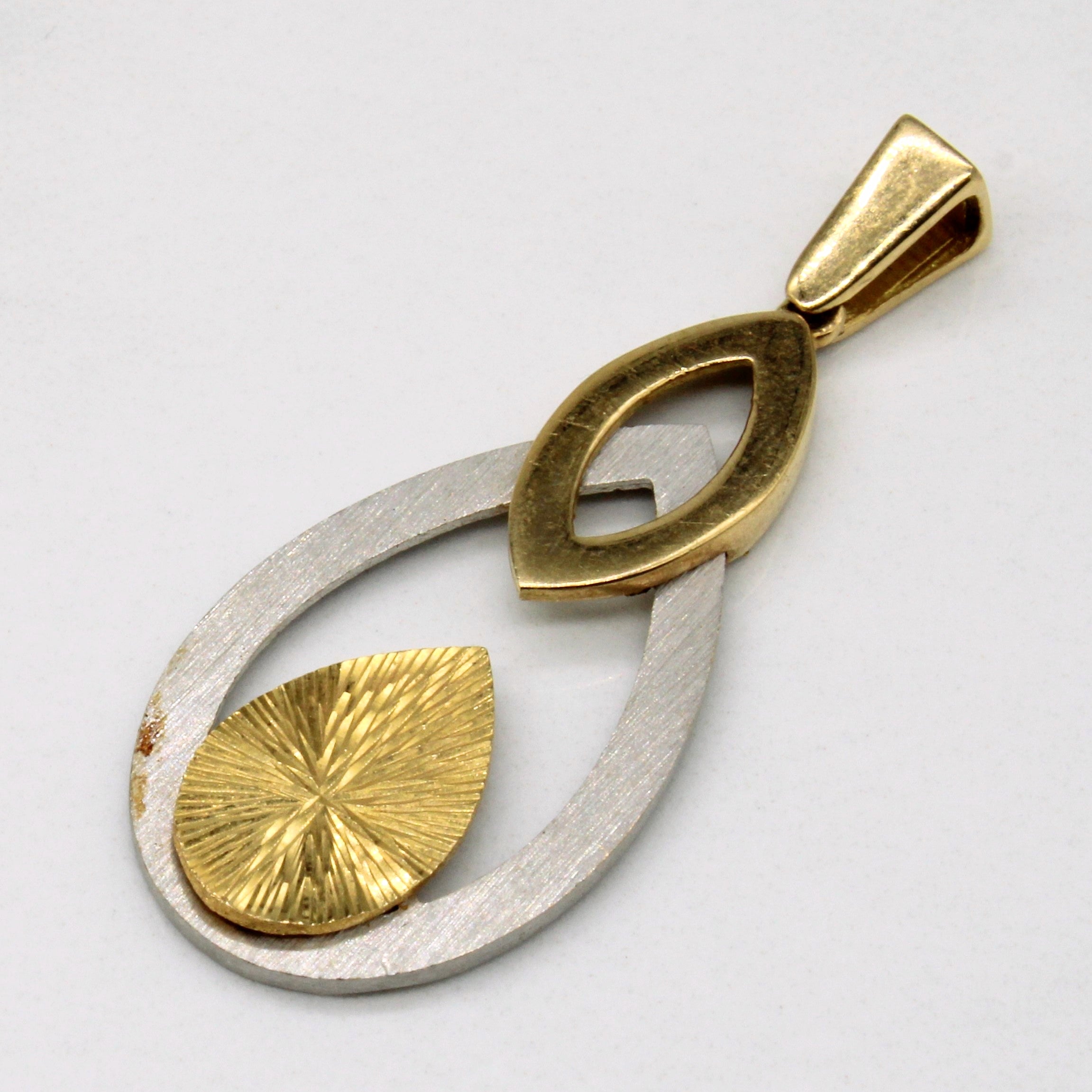 18k Two Tone Gold Pendant
