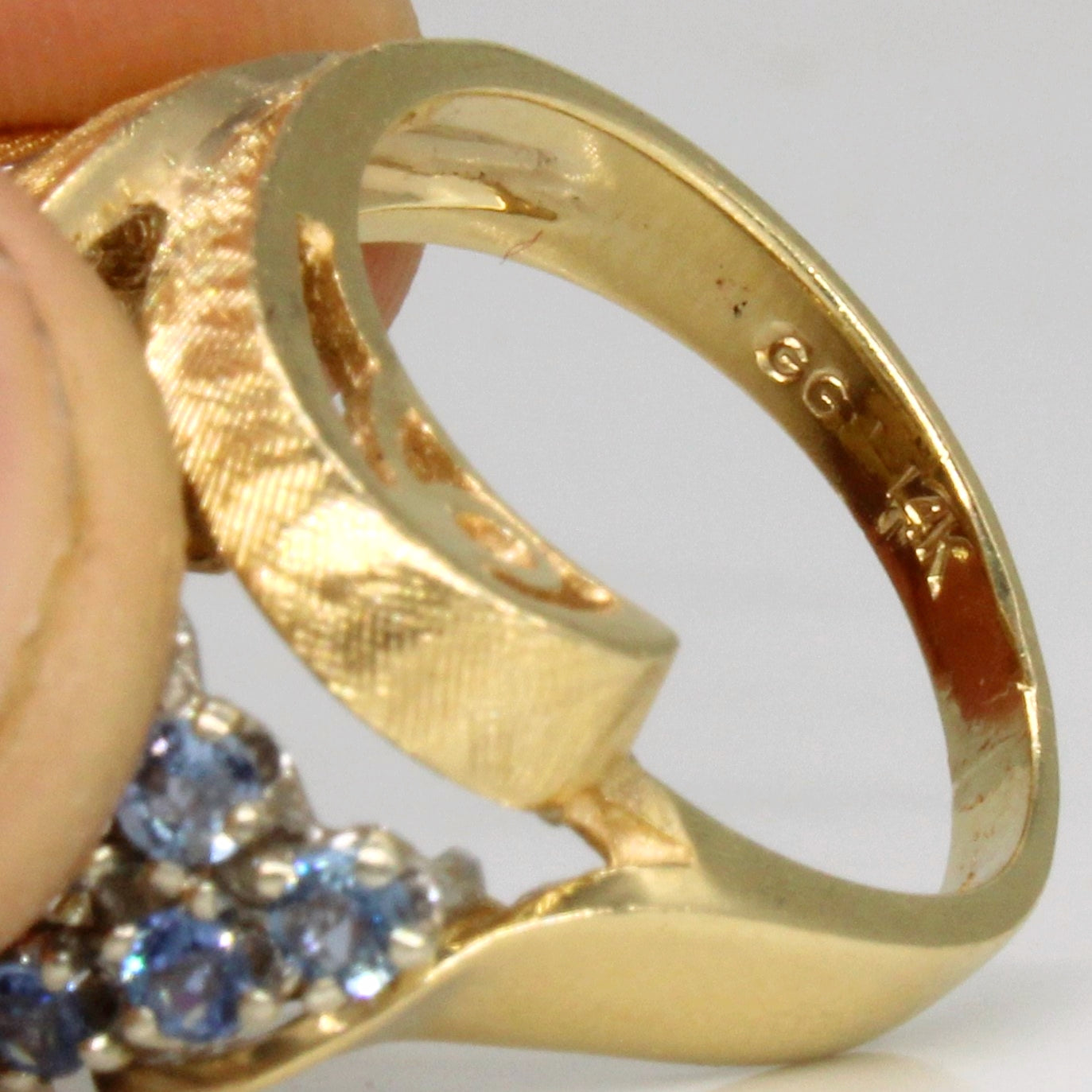 Sapphire & Diamond Abstract Cocktail Ring | 0.60ctw, 0.15ctw | SZ 6.5 |