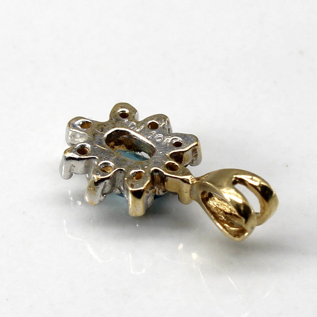 Cluster Topaz & Diamond Pendant | 0.24ct | 0.05ctw |