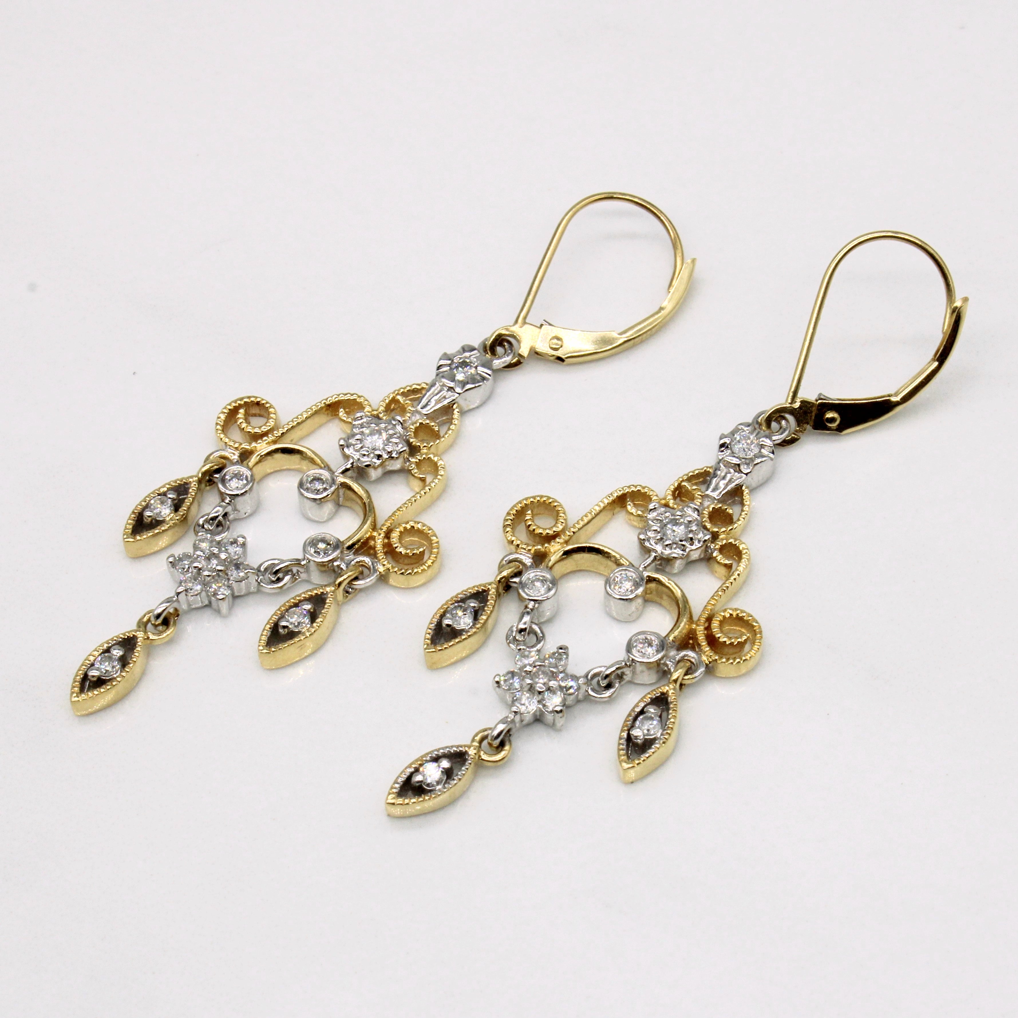 14k Gold Diamond Drop Earrings | 0.46ctw |