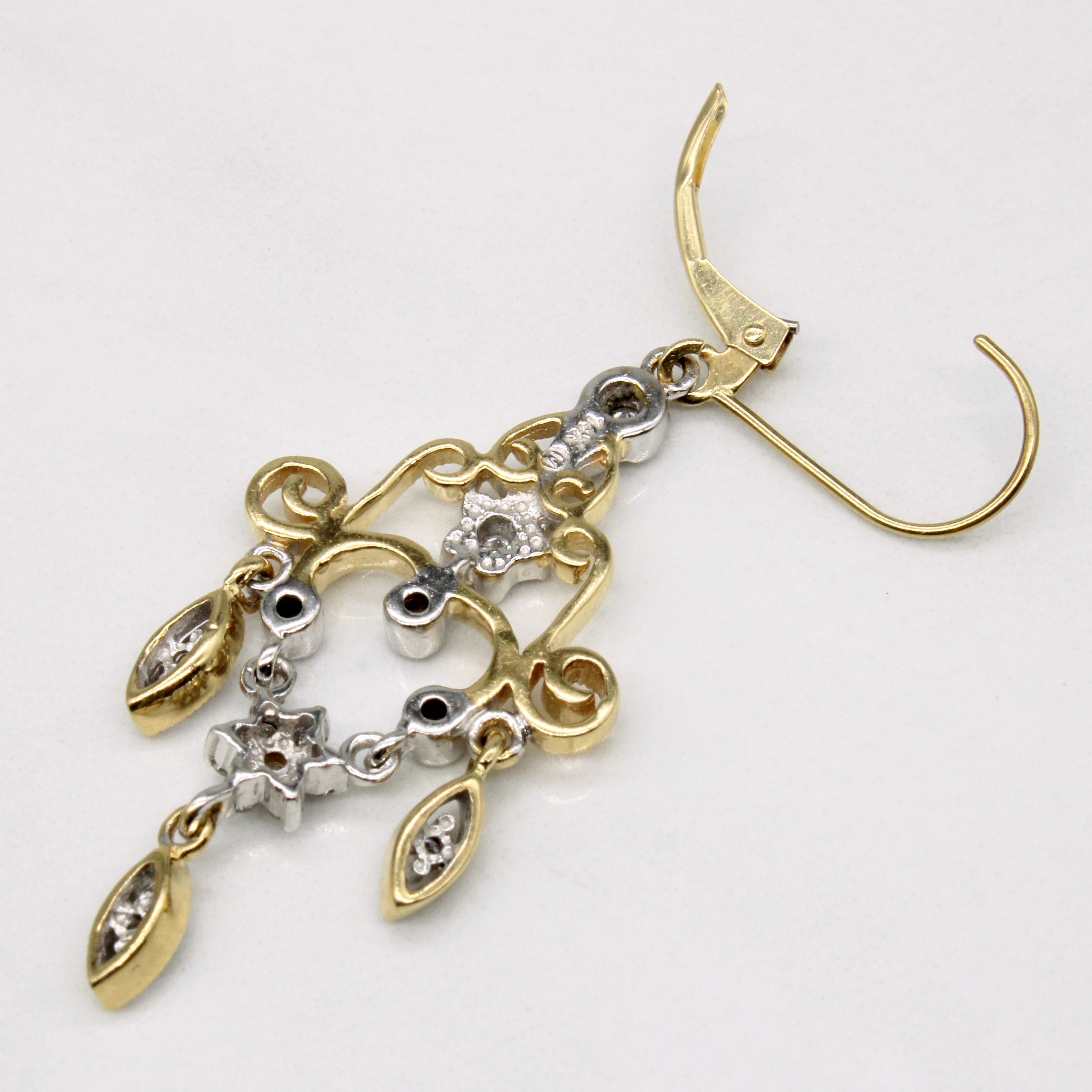 14k Gold Diamond Drop Earrings | 0.46ctw |