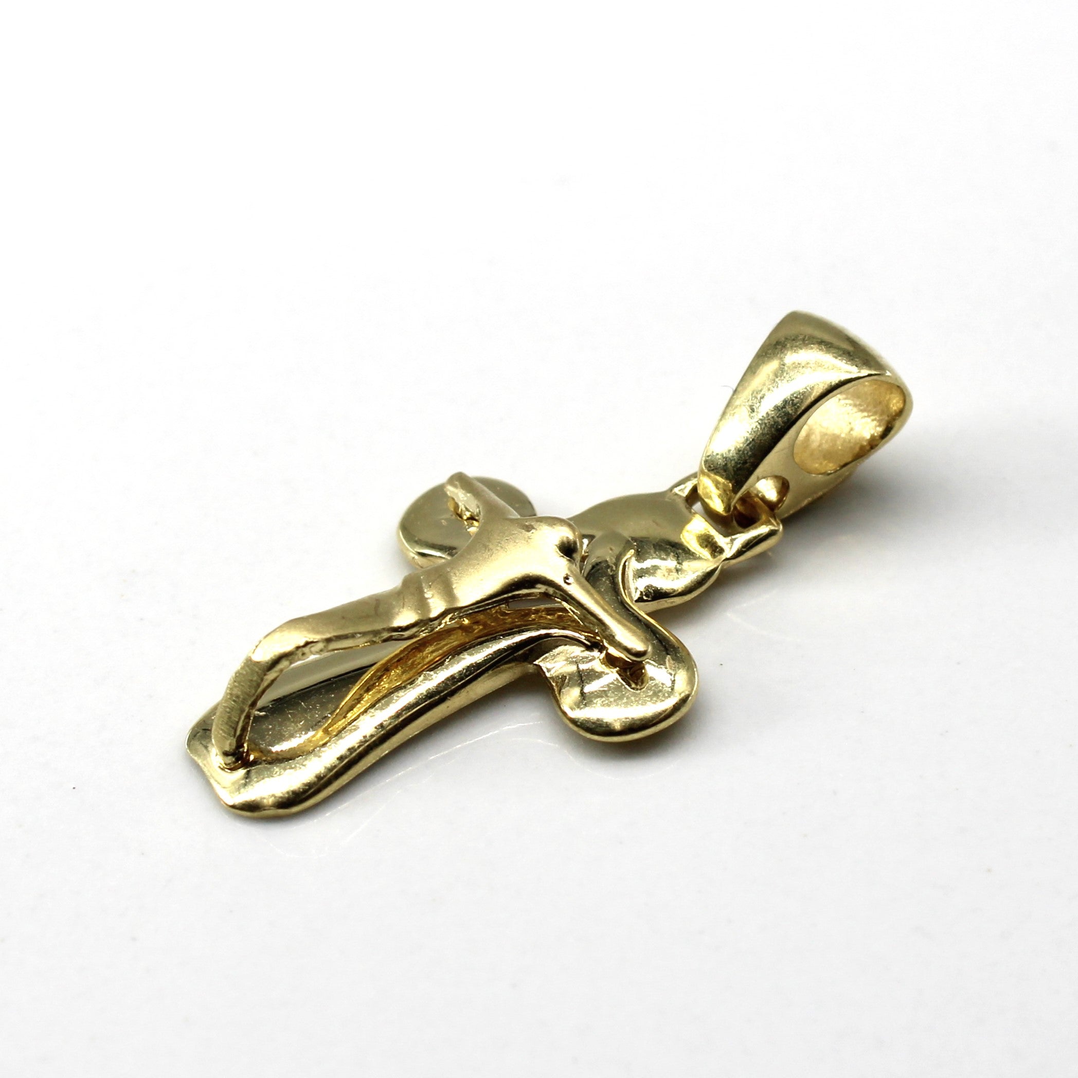 Pendentif croix italien en or jaune 18 carats