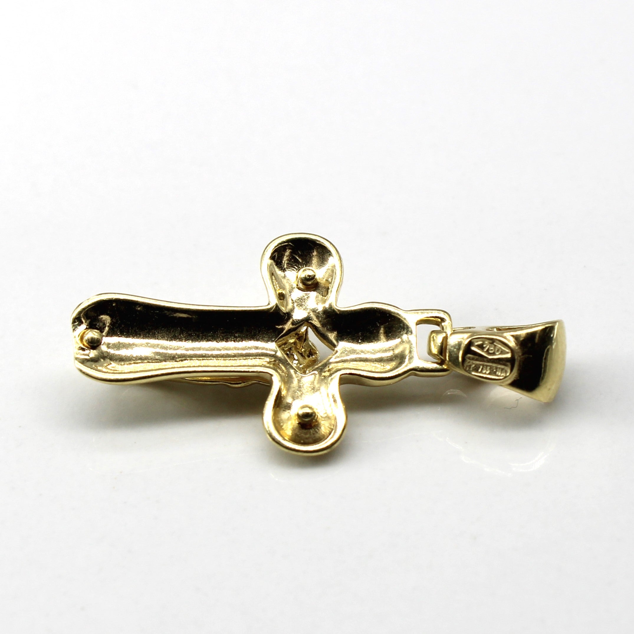 Pendentif croix italien en or jaune 18 carats
