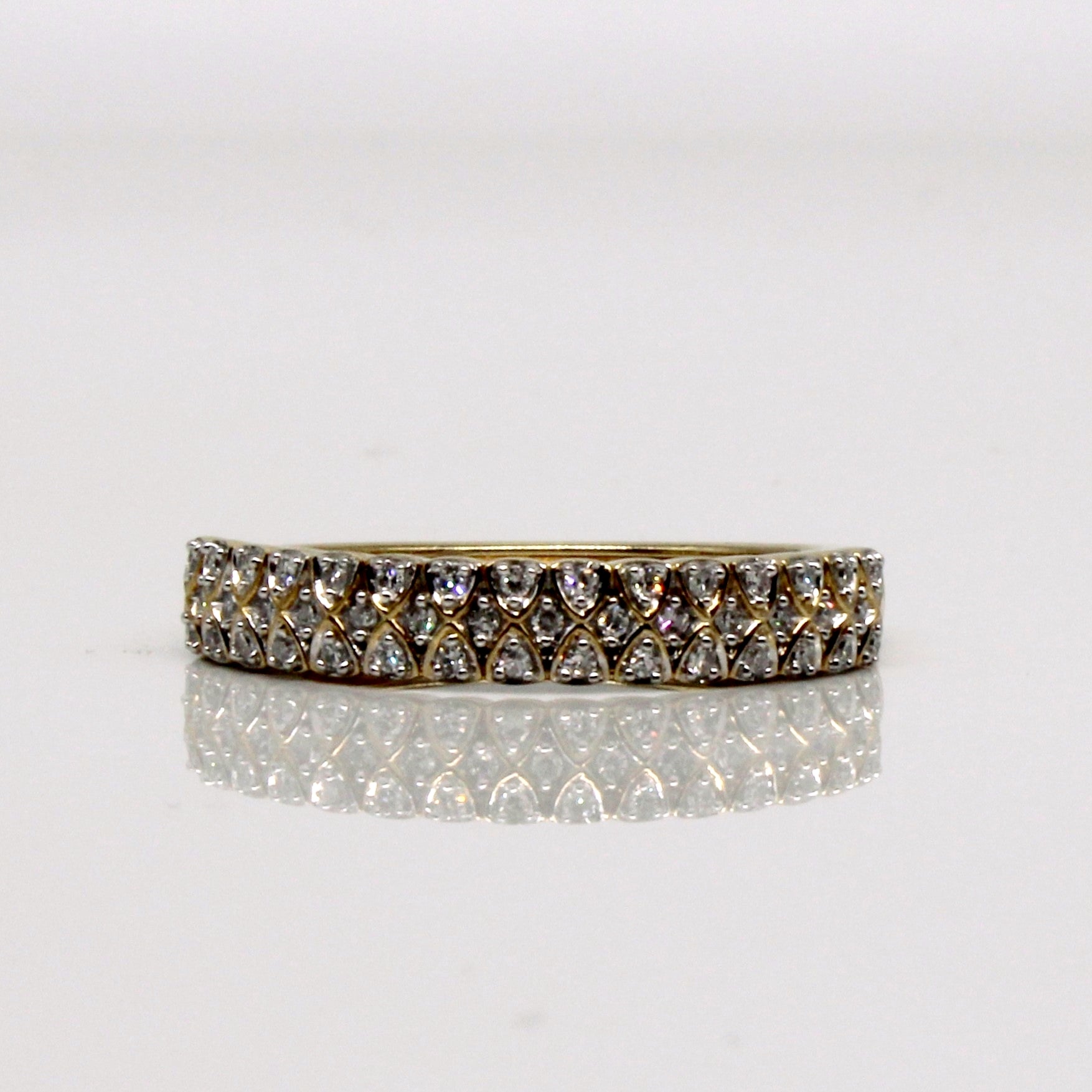 Triple Row Diamond Hinge Ring | 0.23ctw | SZ 8.75 |
