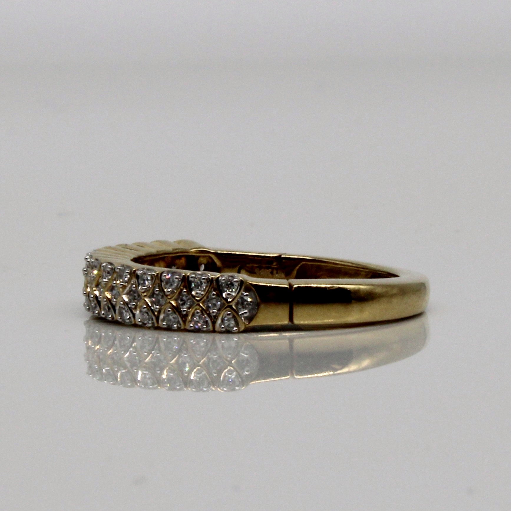 Triple Row Diamond Hinge Ring | 0.23ctw | SZ 8.75 |