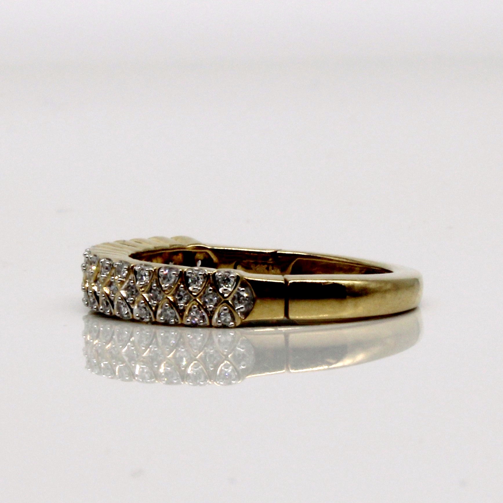 Triple Row Diamond Hinge Ring | 0.23ctw | SZ 8.75 |