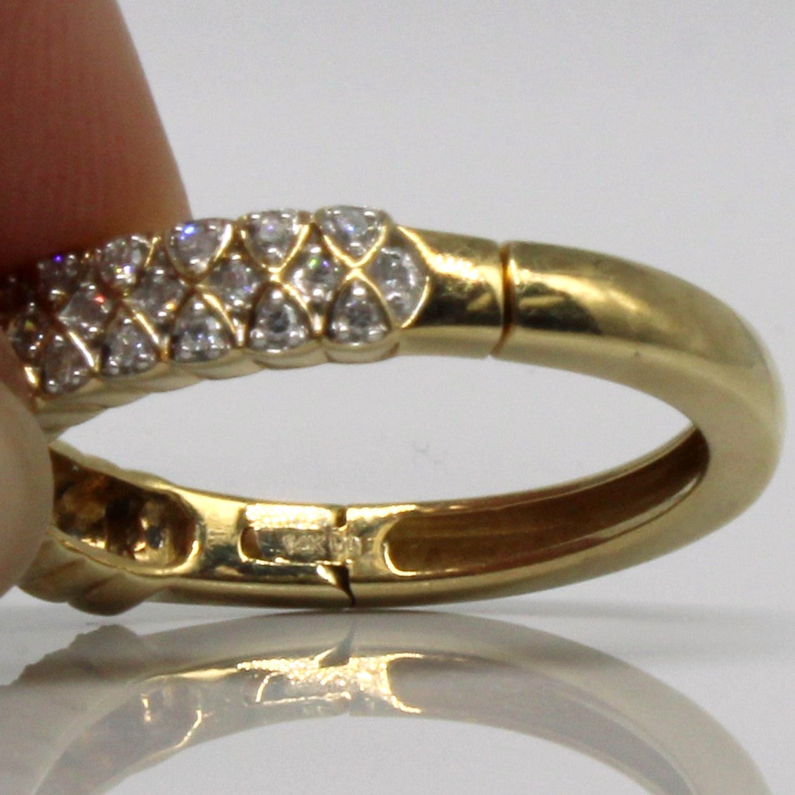 Triple Row Diamond Hinge Ring | 0.23ctw | SZ 8.75 |