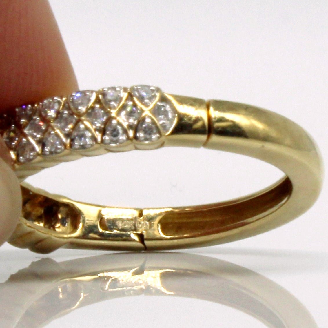 Triple Row Diamond Hinge Ring | 0.23ctw | SZ 8.75 |