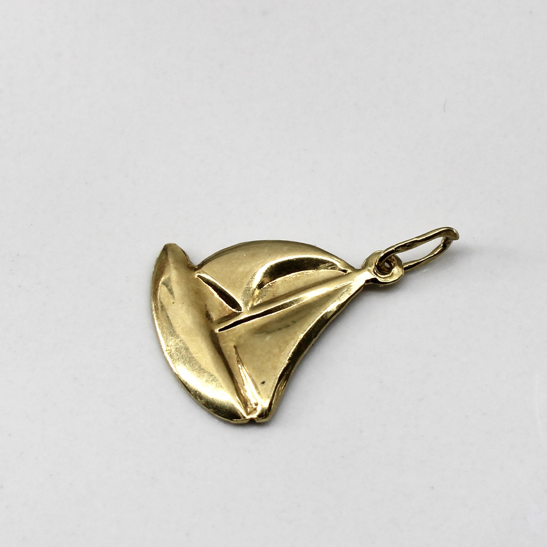 14k Yellow Gold Sailboat Pendant