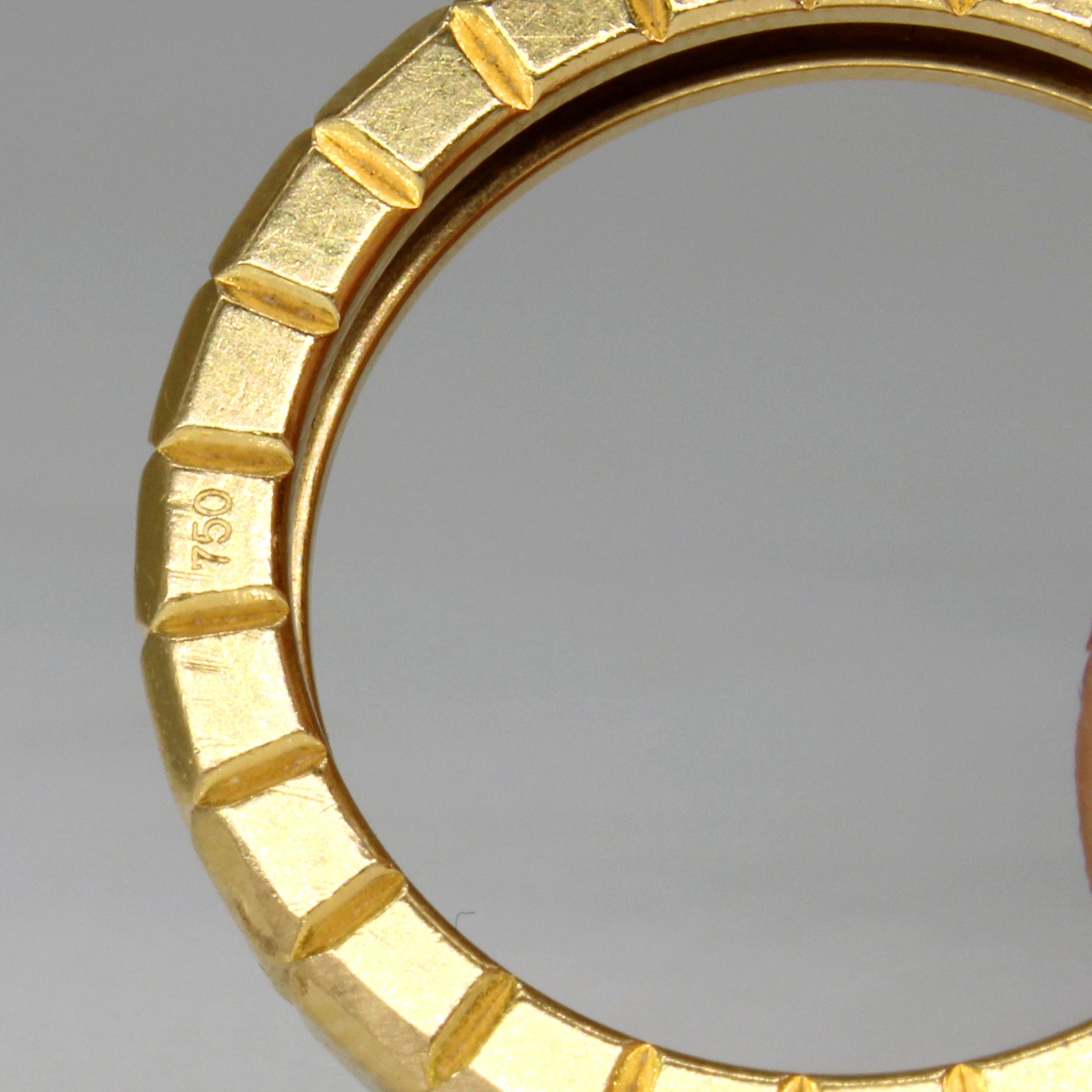 18k Yellow Gold Patterned Ring | SZ 10.25 |