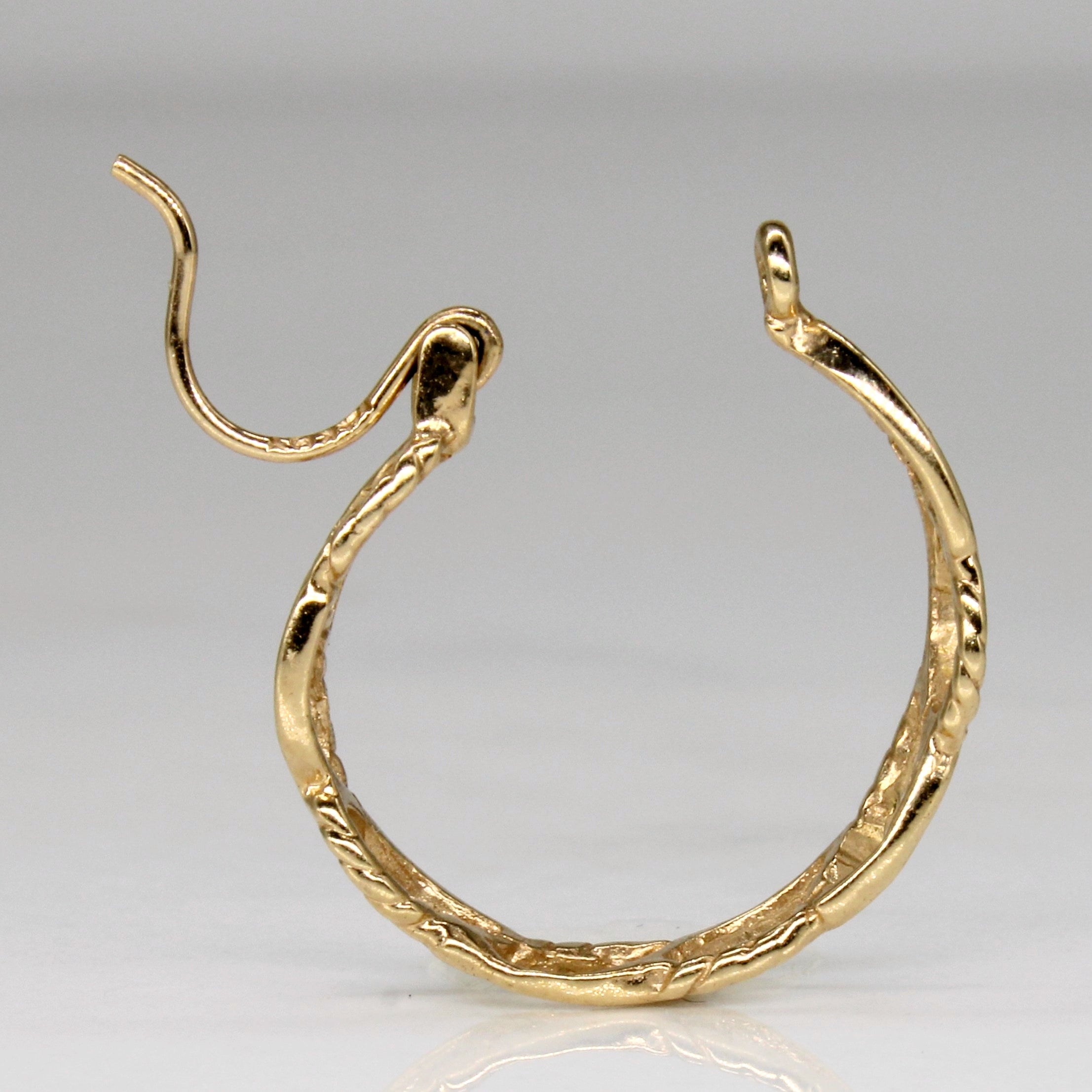 Boucles d'oreilles créoles en or jaune 14 carats à motif treillis