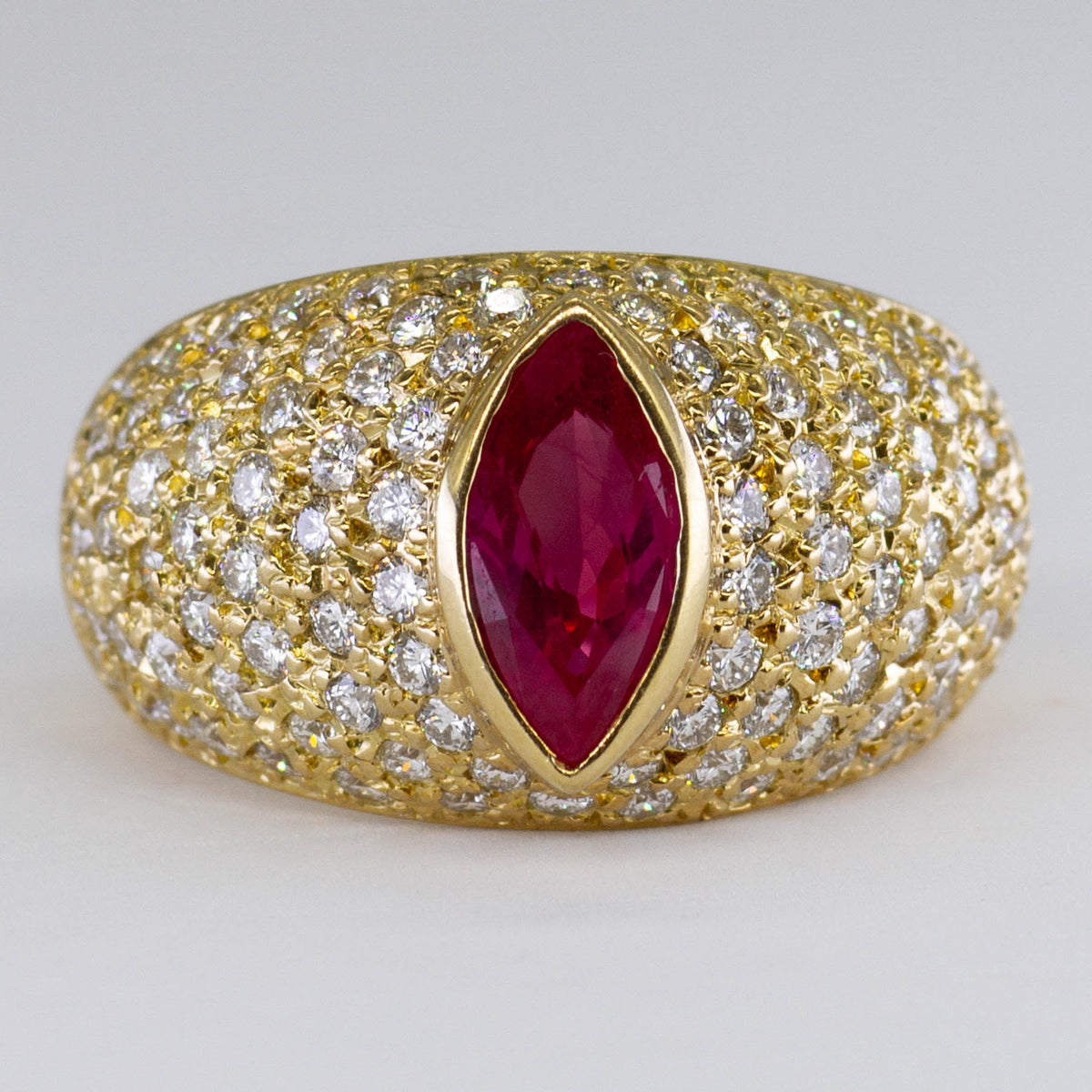 Diamond & Ruby Cocktail Ring | 1.53ctw, 1.13ct | SZ 6.25 |